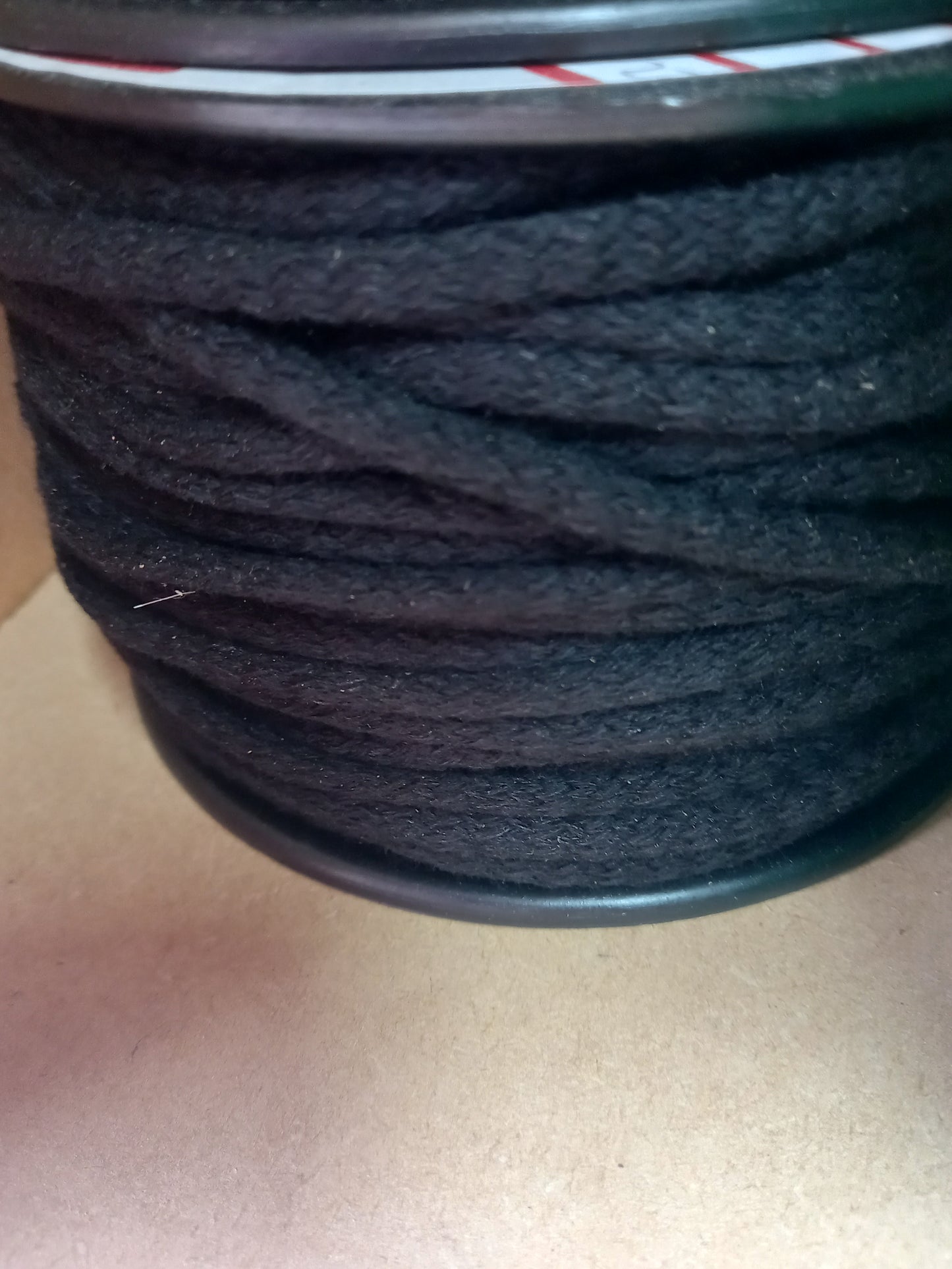 5mm knitted acrylic cord - Black