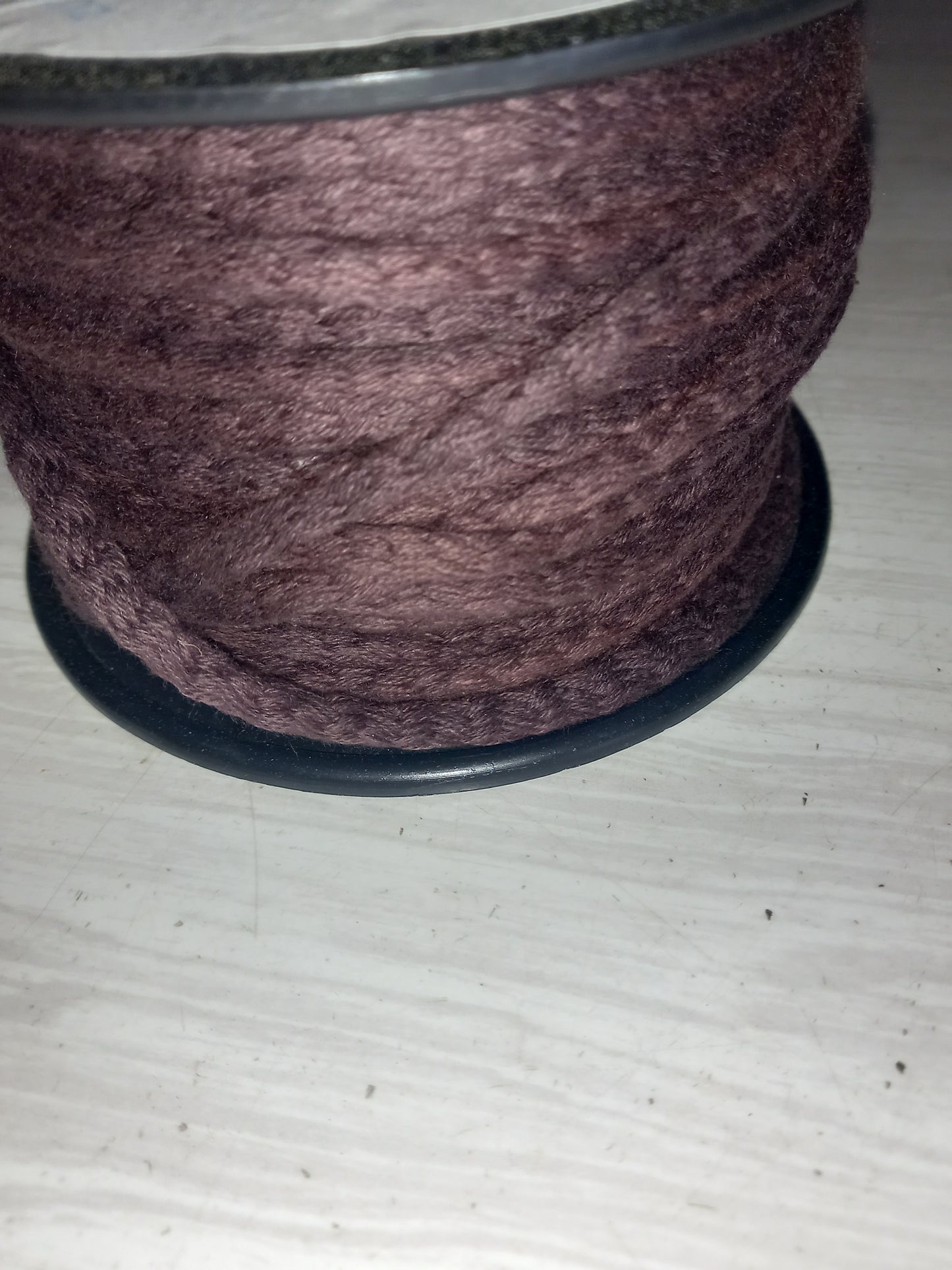6mm knitted cotton cord - Brown