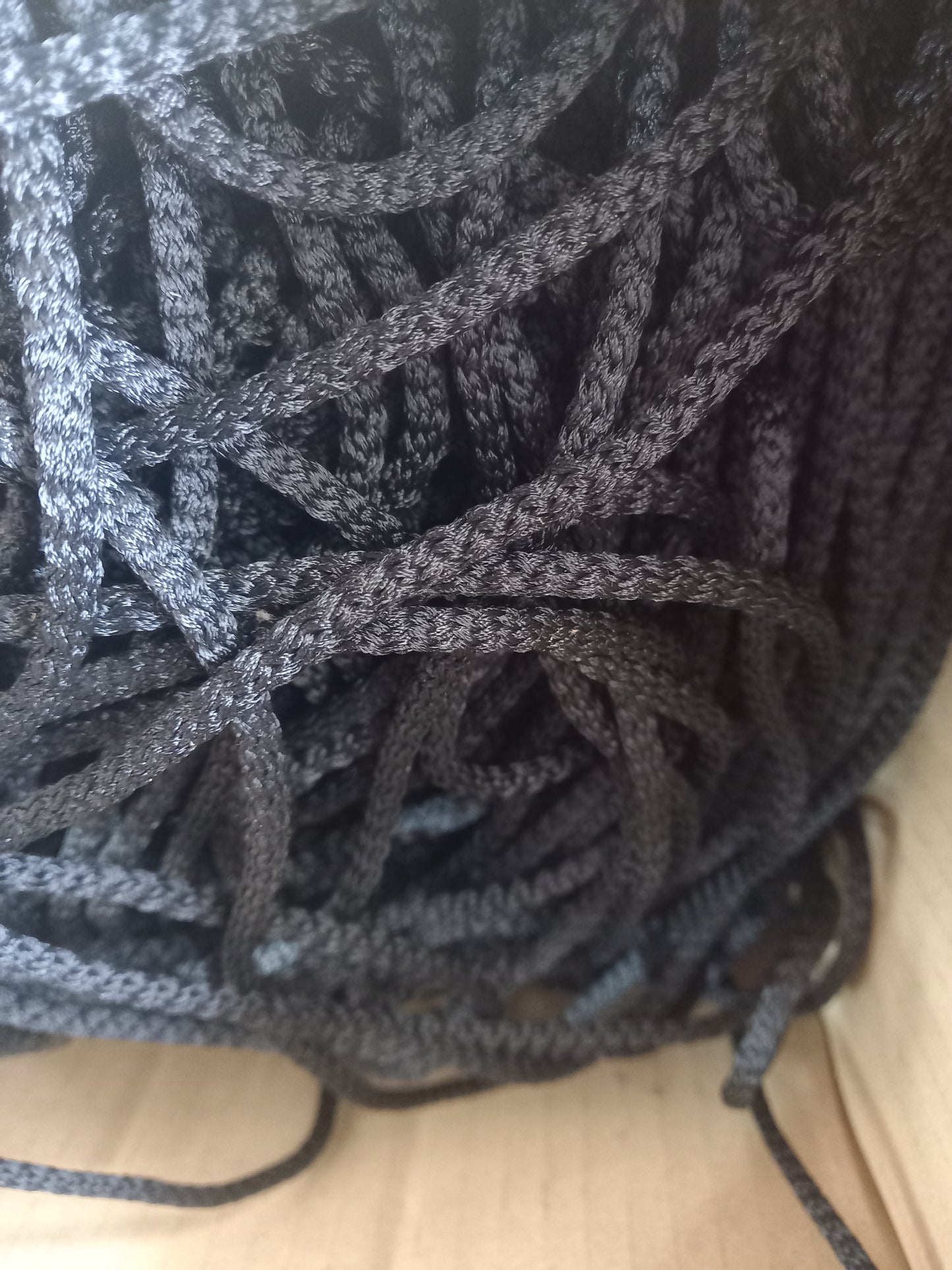 4mm knitted polyester Cord - Black