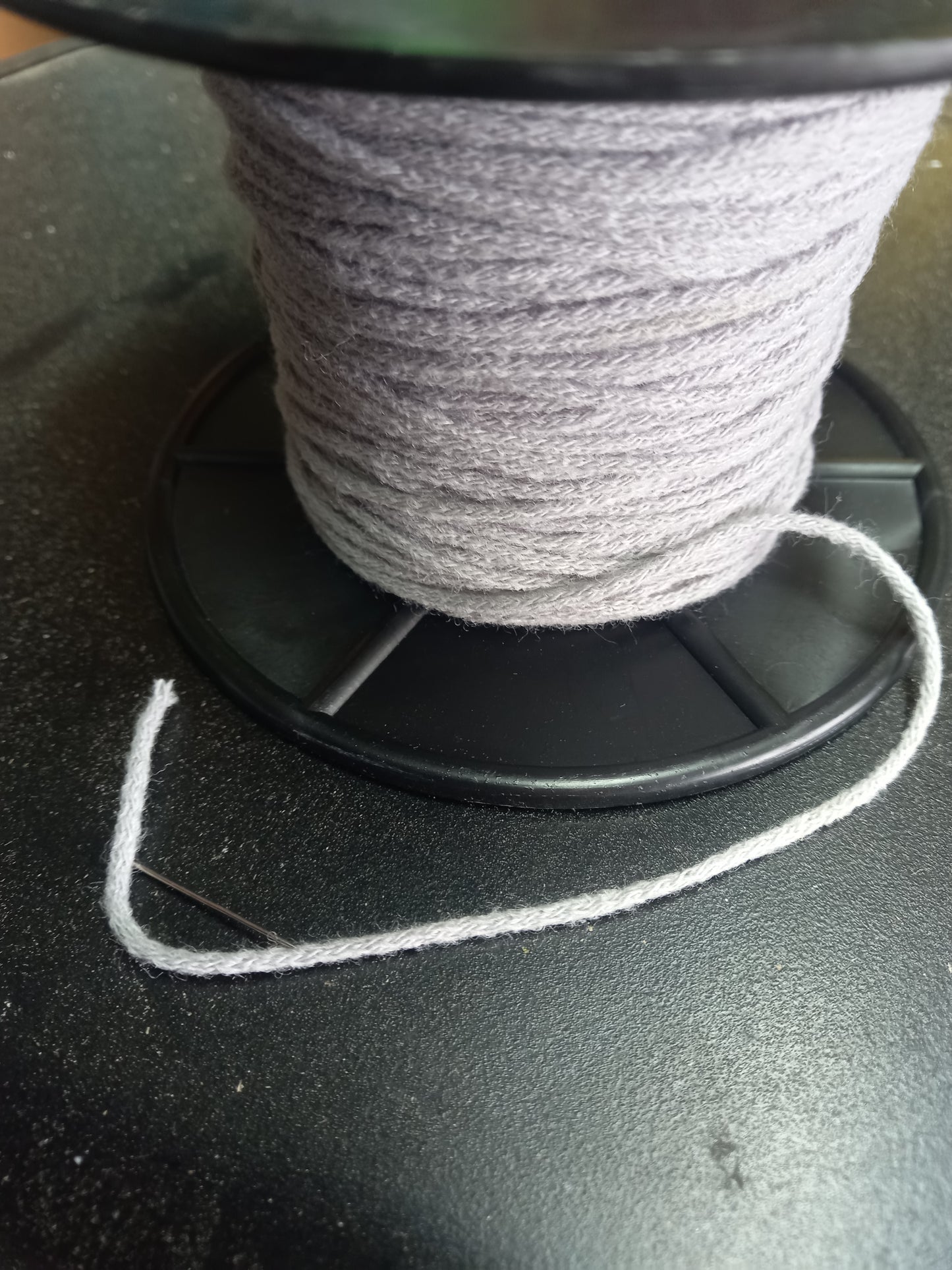 2mm Knitted   Acrylic cord  - Light Grey