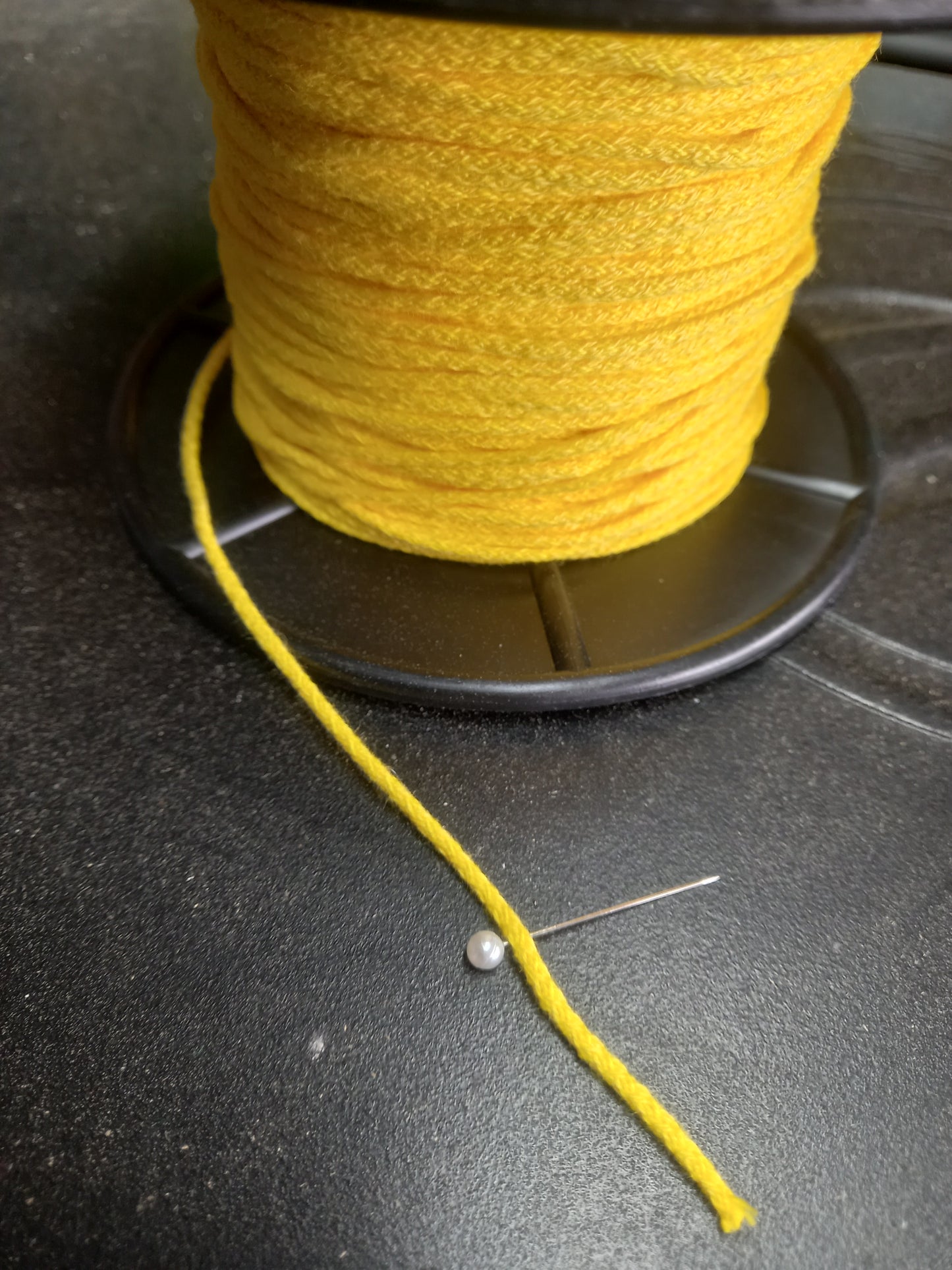2mm knitted  Cotton cord  -Yellow