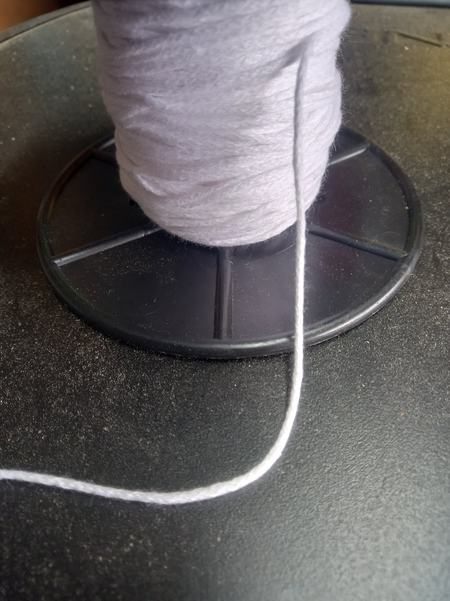 3mm Knitted  Cotton cord - white