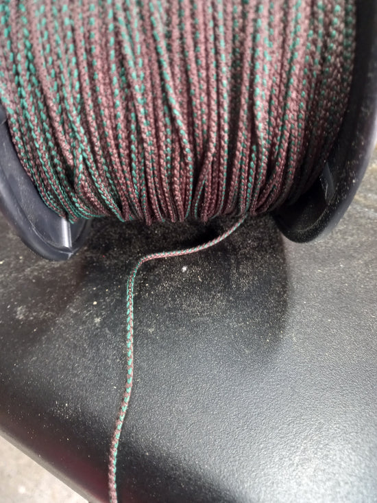 1.5mm Nylon 2 coloured cord - Brown/Bottle