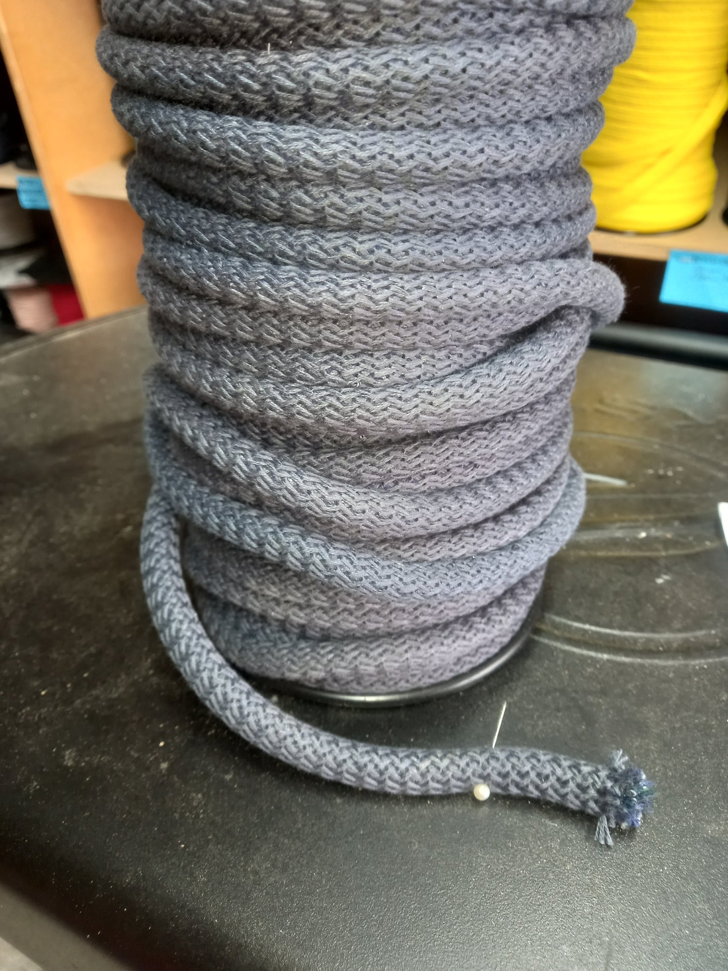 12mm Knitted Cotton Cord - Charcoal
