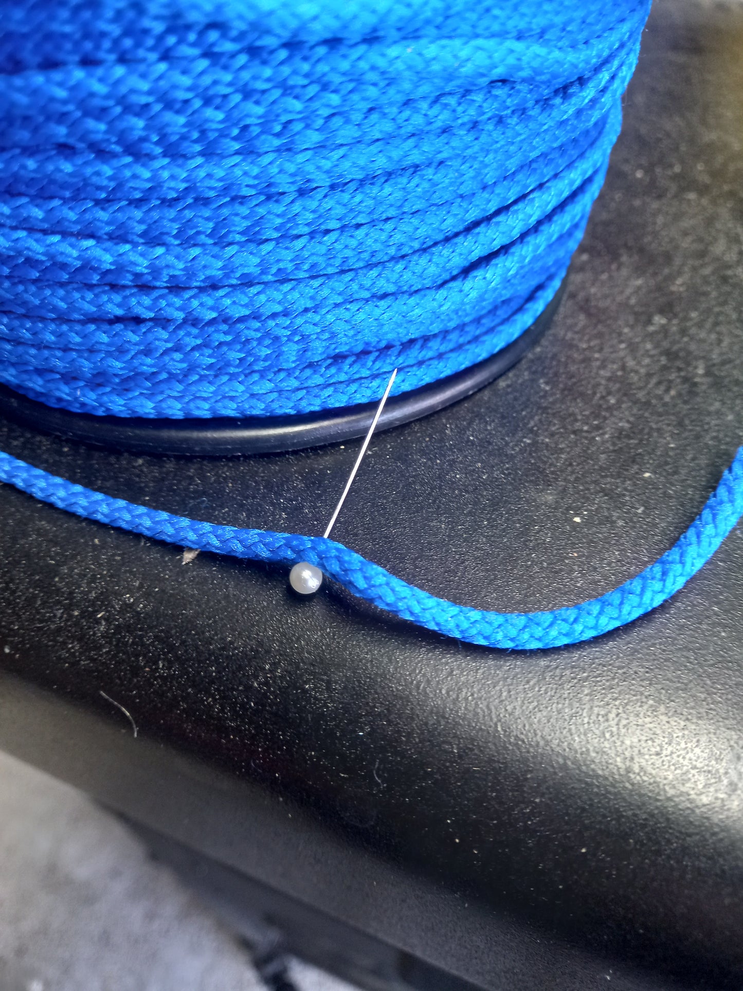 3mm Knitted  Nylon cord - Electric Blue
