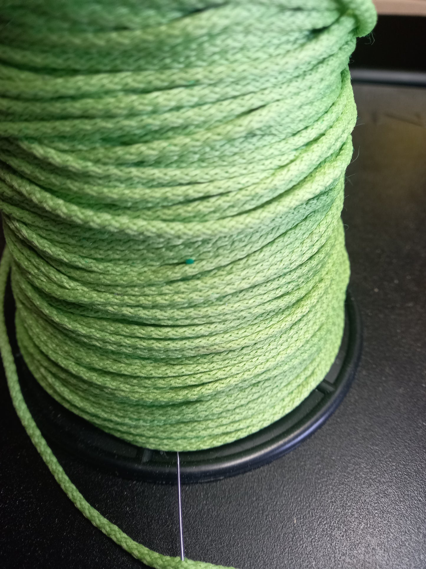 3mm Knitted  Nylon cord - Lime