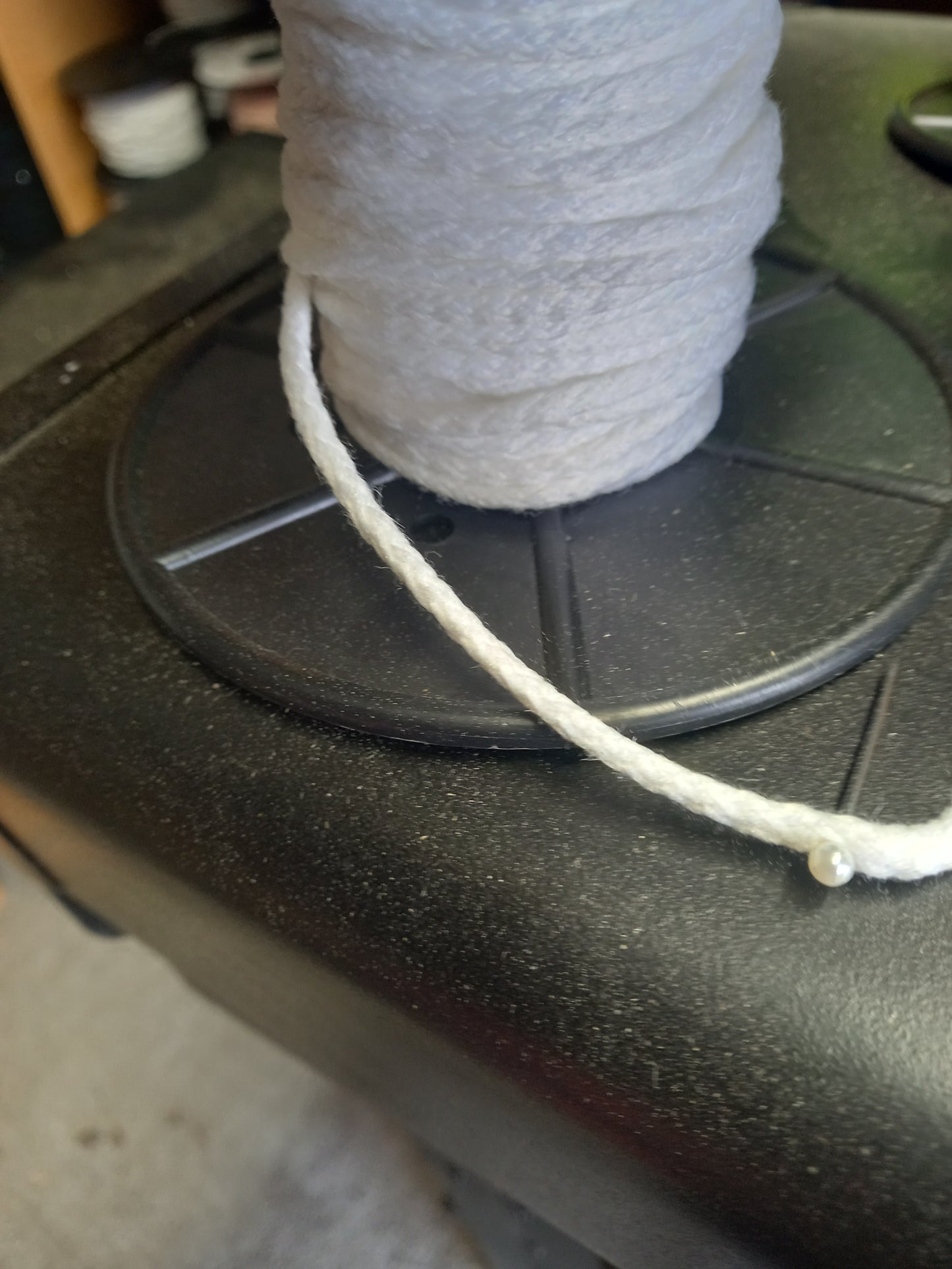 4mm Knitted  Nylon cord - White