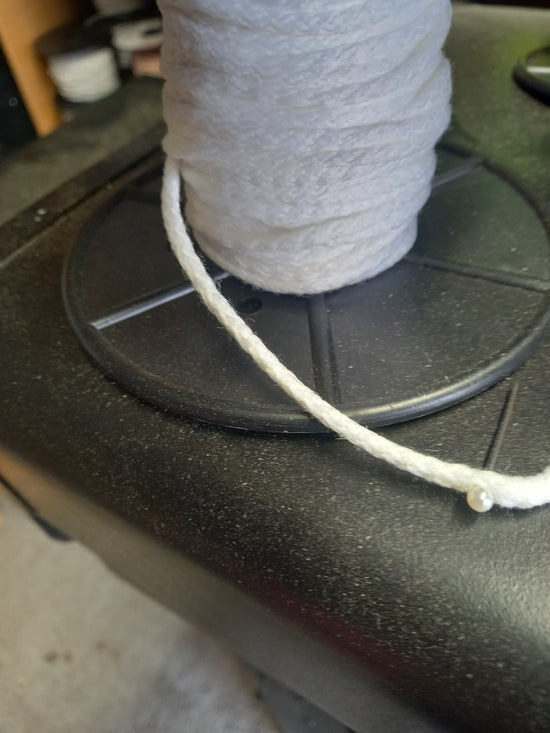 4mm Knitted  Nylon cord - White