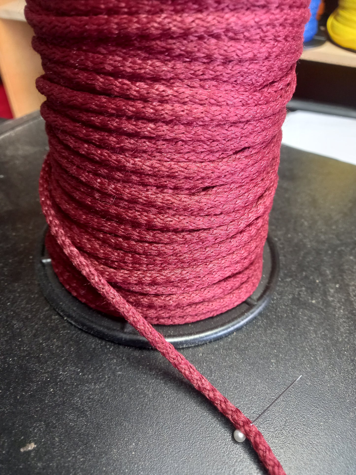 5mm Knitted  Nylon cord -Maroon