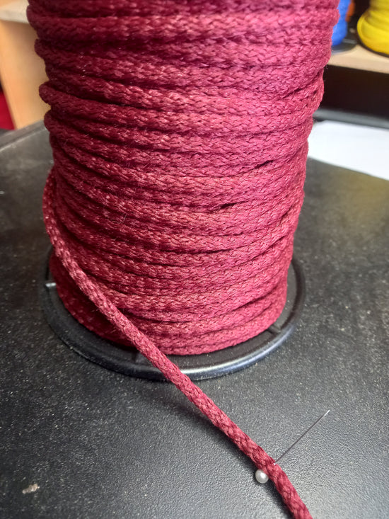 5mm Knitted Nylon cord -Maroon – Forfabricsake