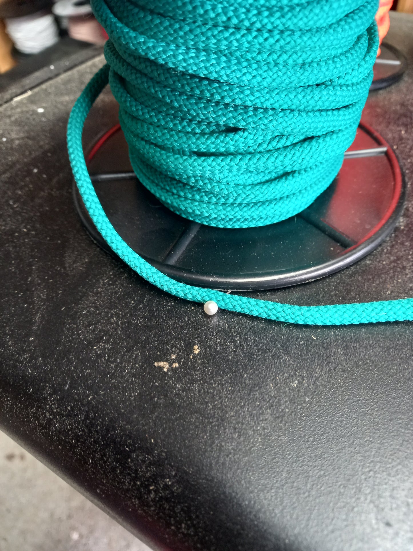 5mm Knitted  Nylon cord -Jade