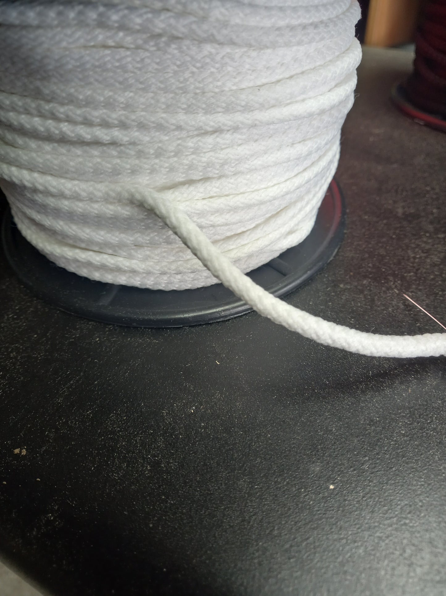 5mm Knitted  Nylon cord -White