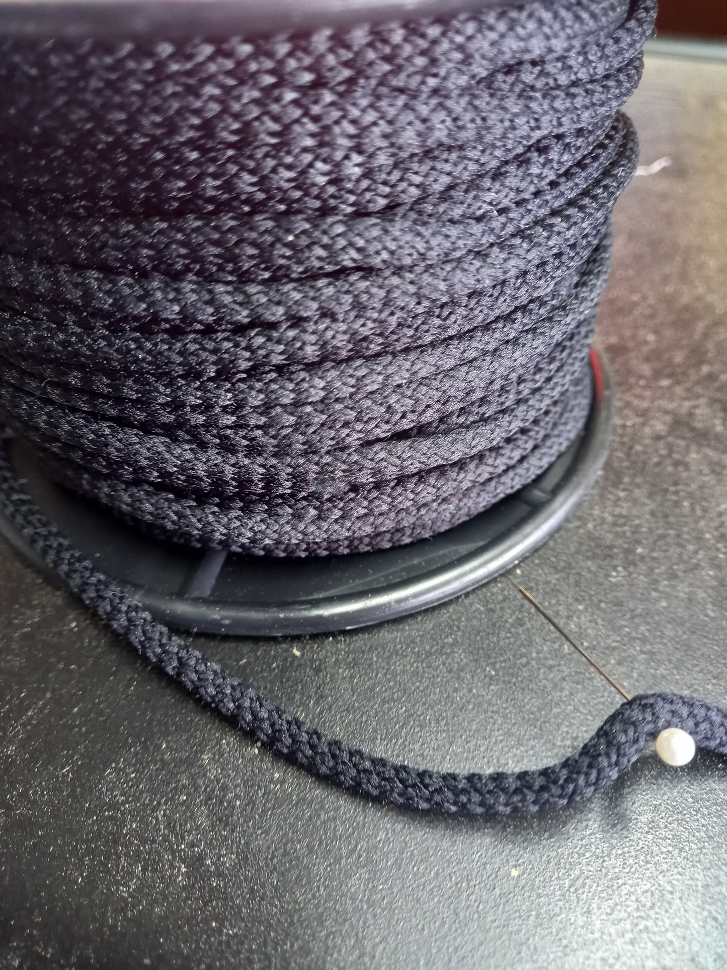 5mm Knitted  Nylon cord  Black