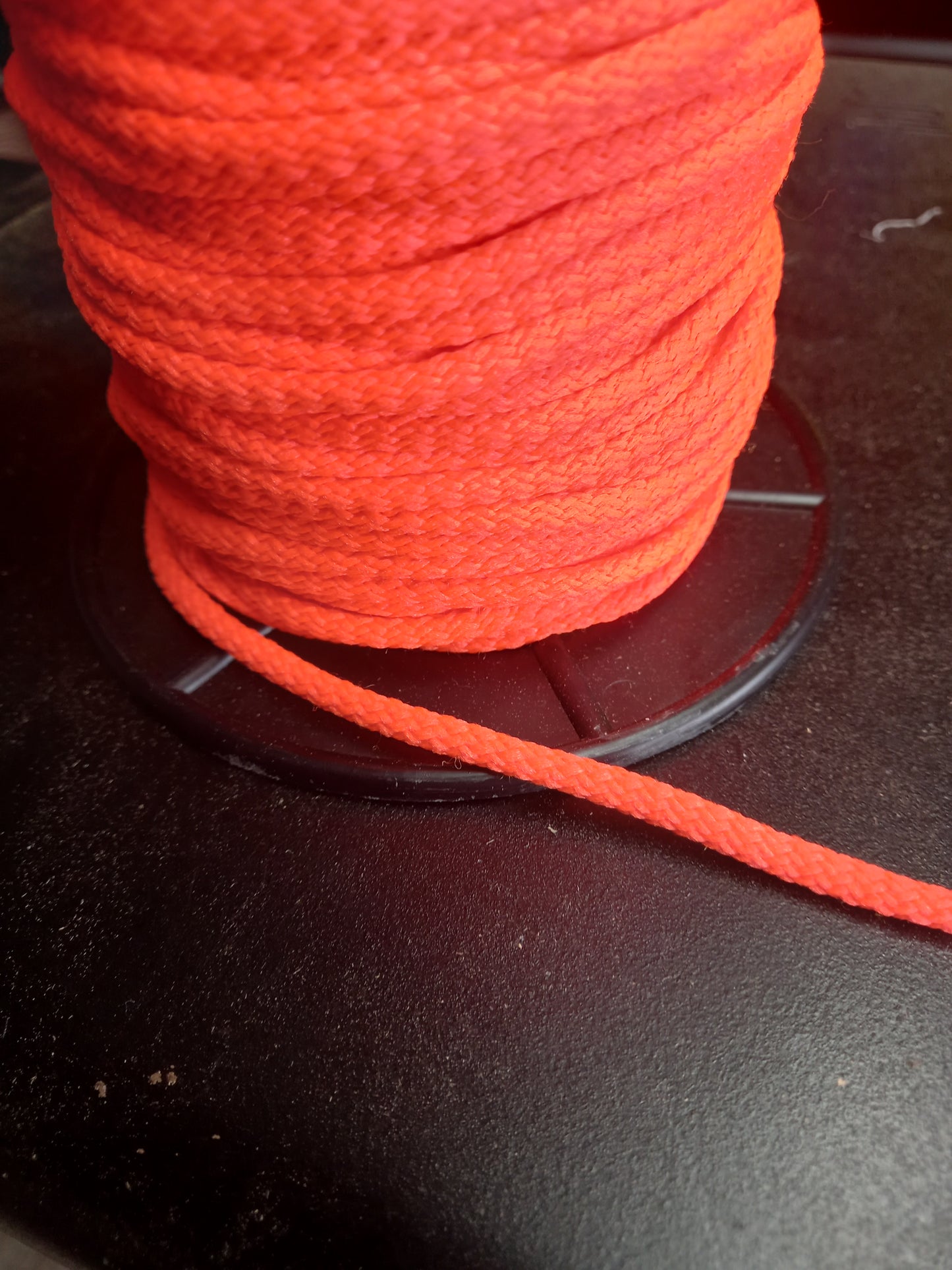 5mm Knitted  Nylon cord  fluro orange