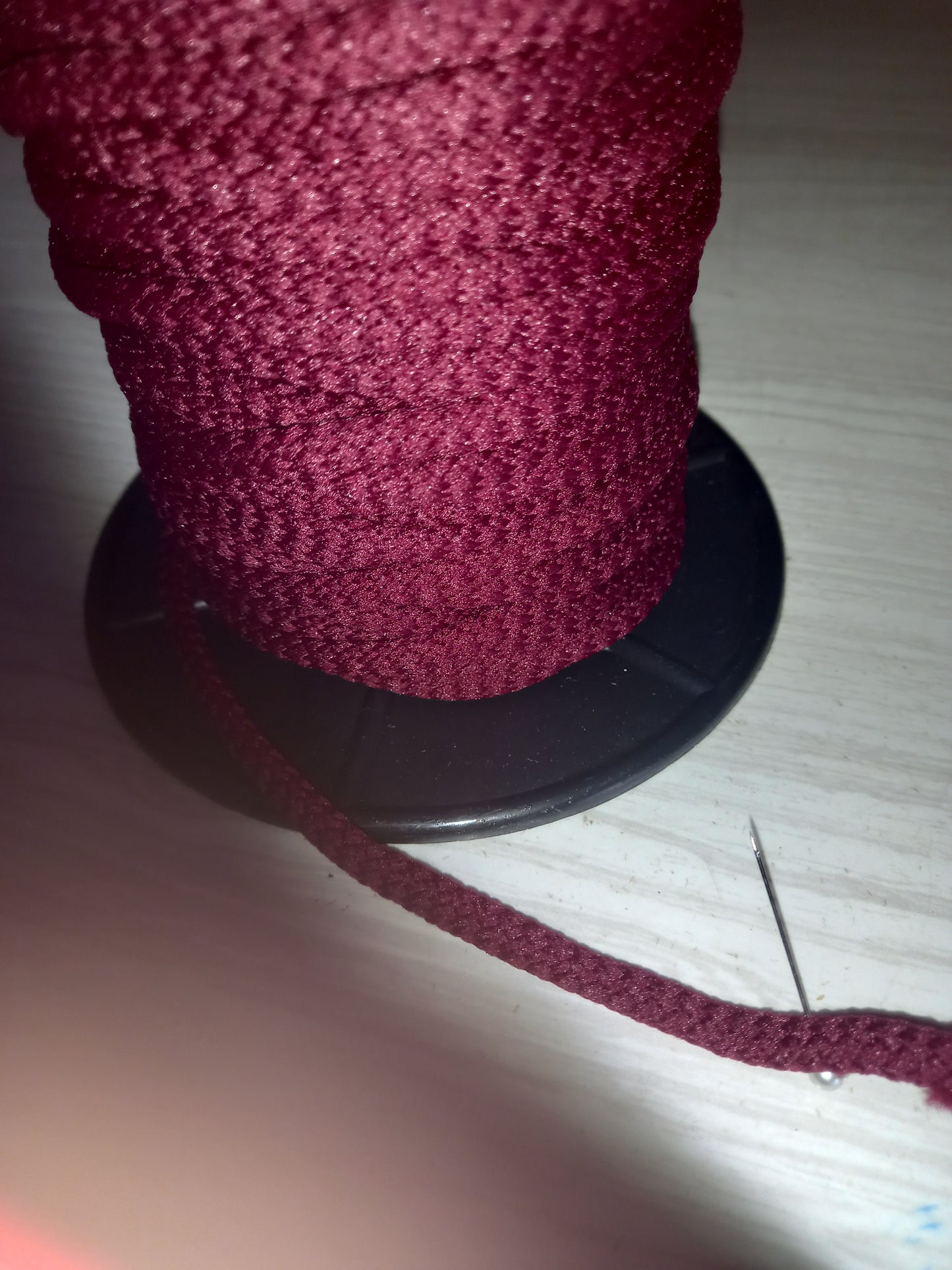 6mm Knitted  Nylon cord - Maroon