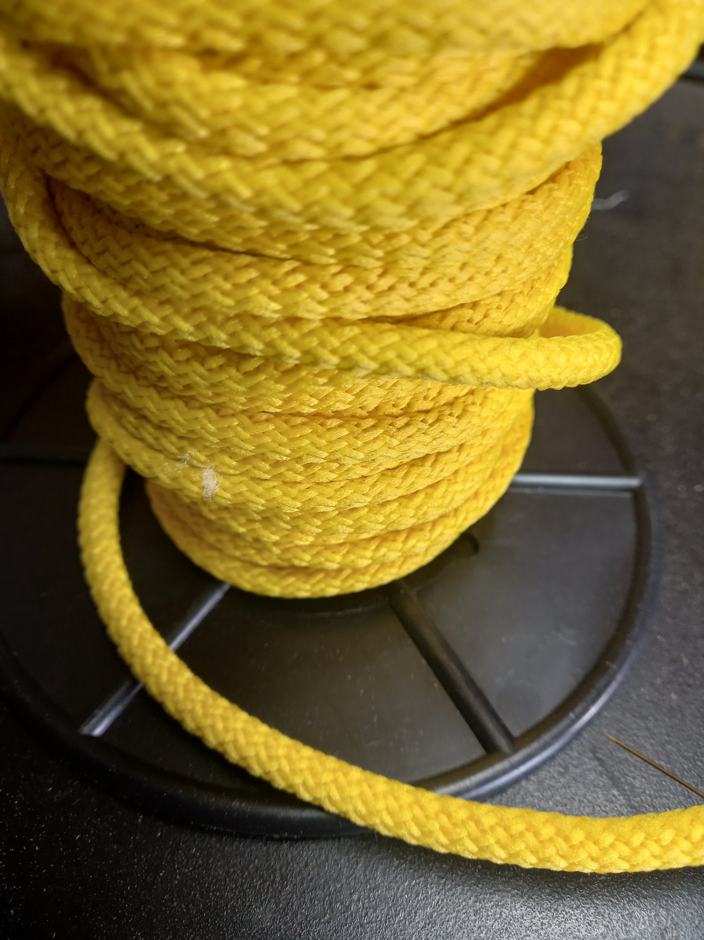 6mm Knitted  Nylon cord - Yellow