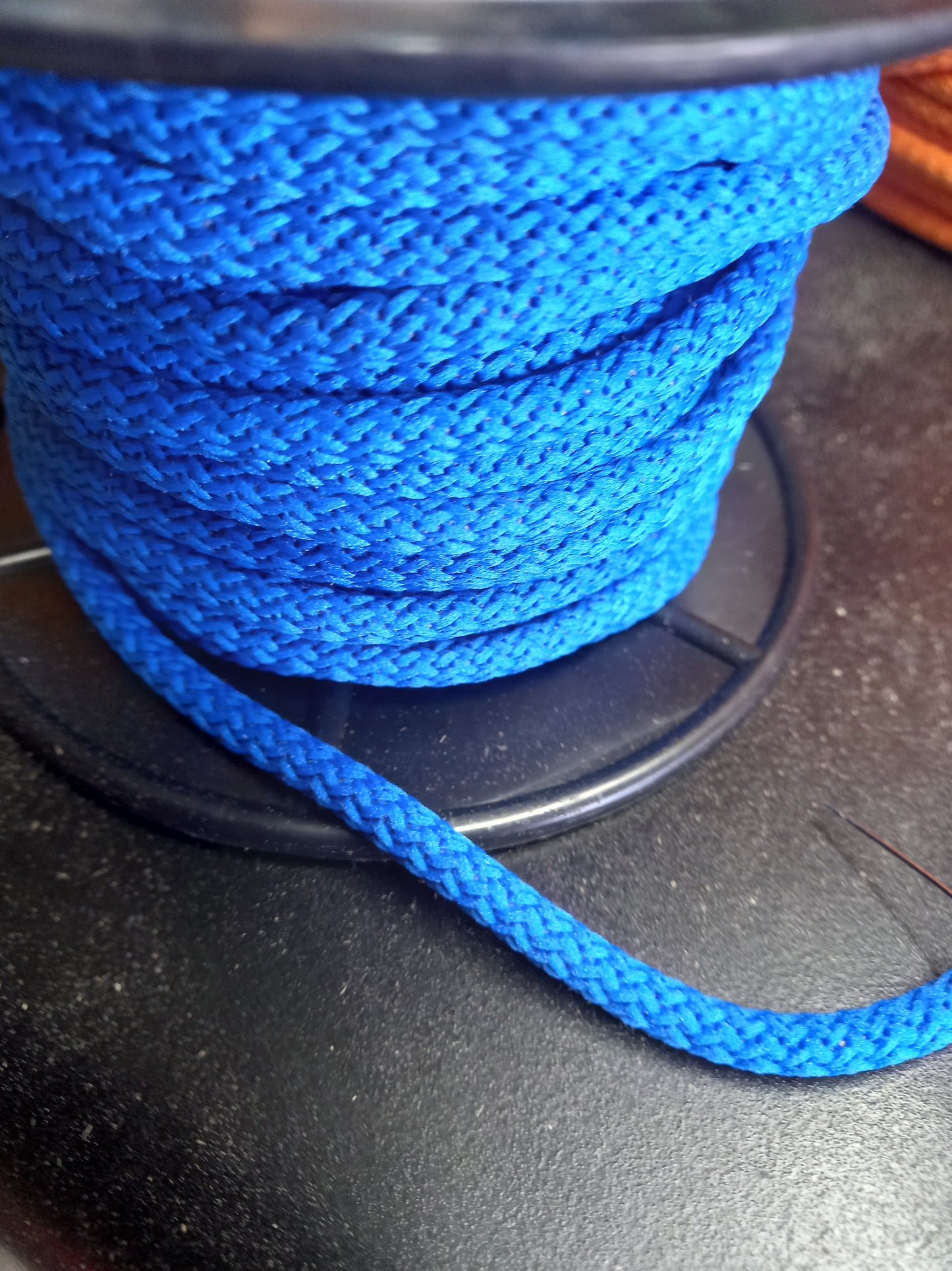 8mm Knitted  Nylon cord - Electric Blue