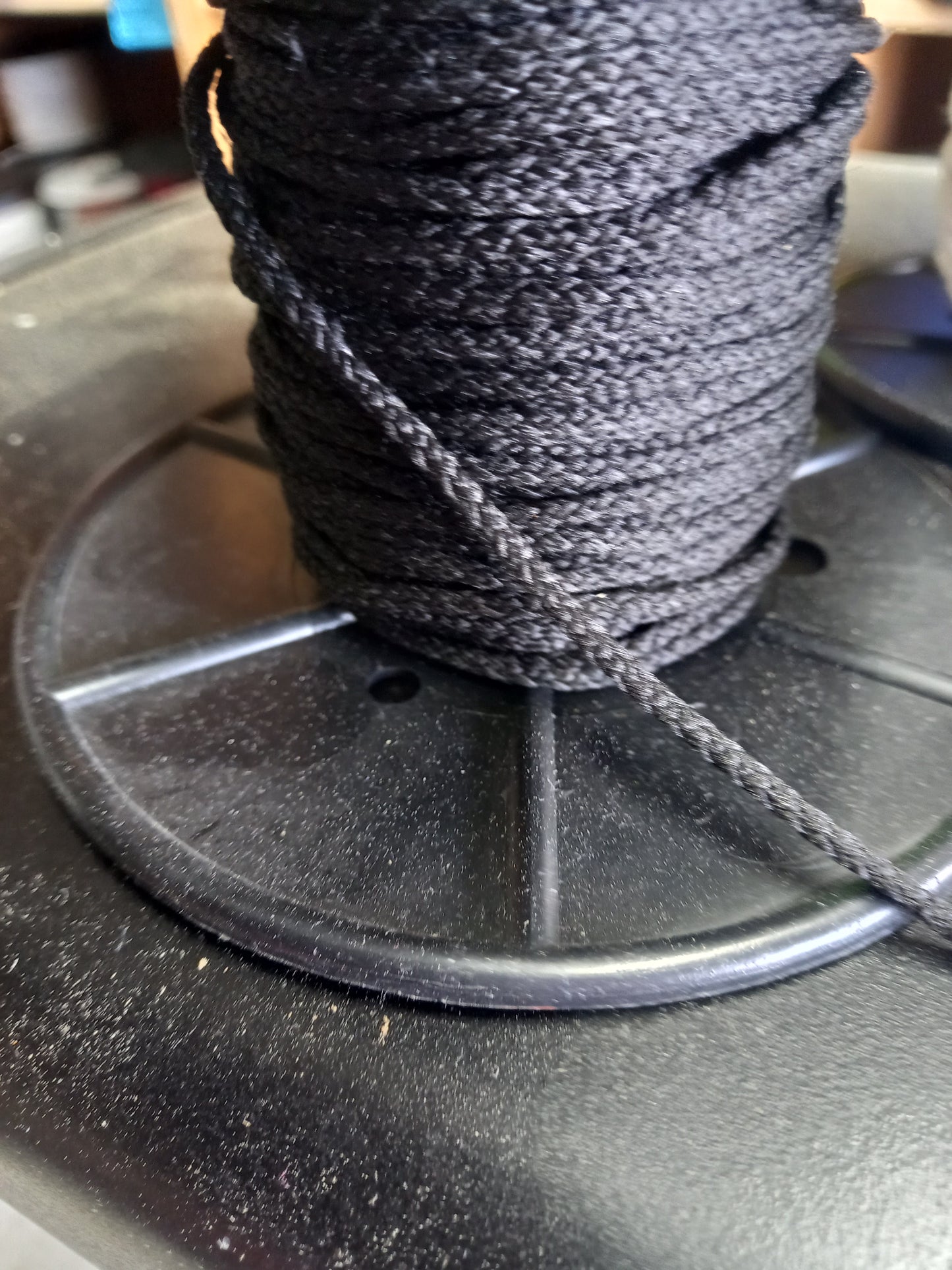 3mm Knitted Polyester Cord - Black