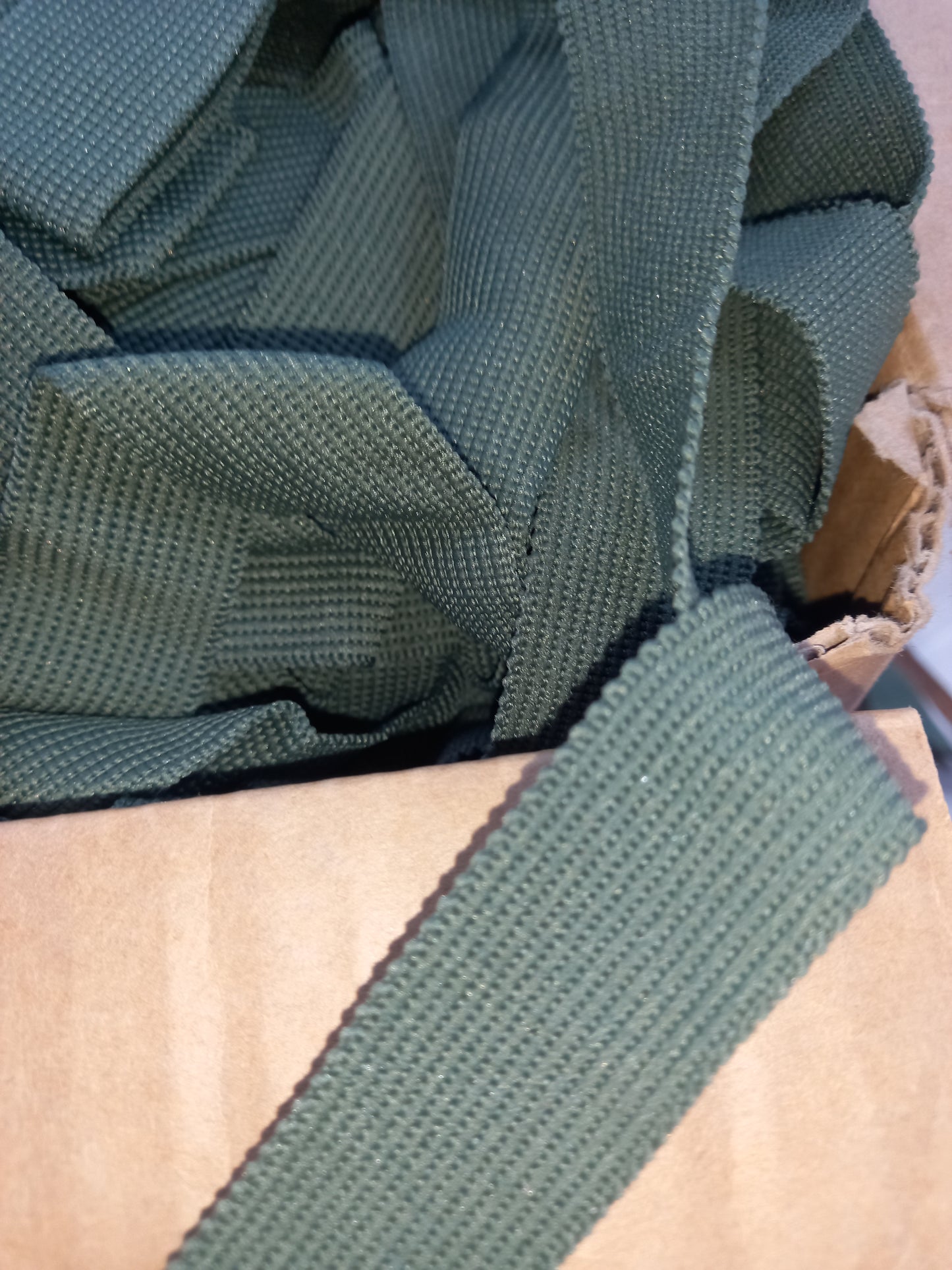 25mm  Knitted Nylon Tape -  khaki