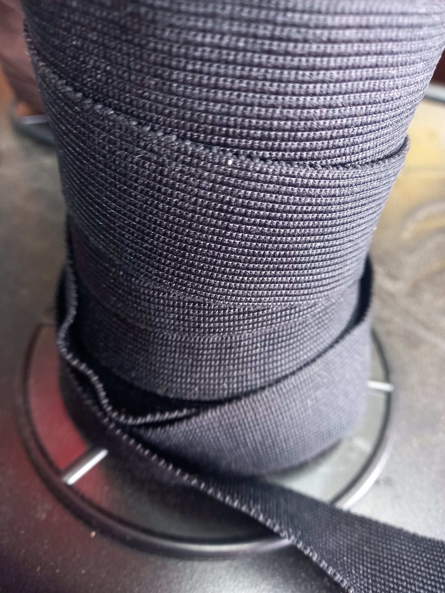 32mm Knitted  Nylon Tape -  black