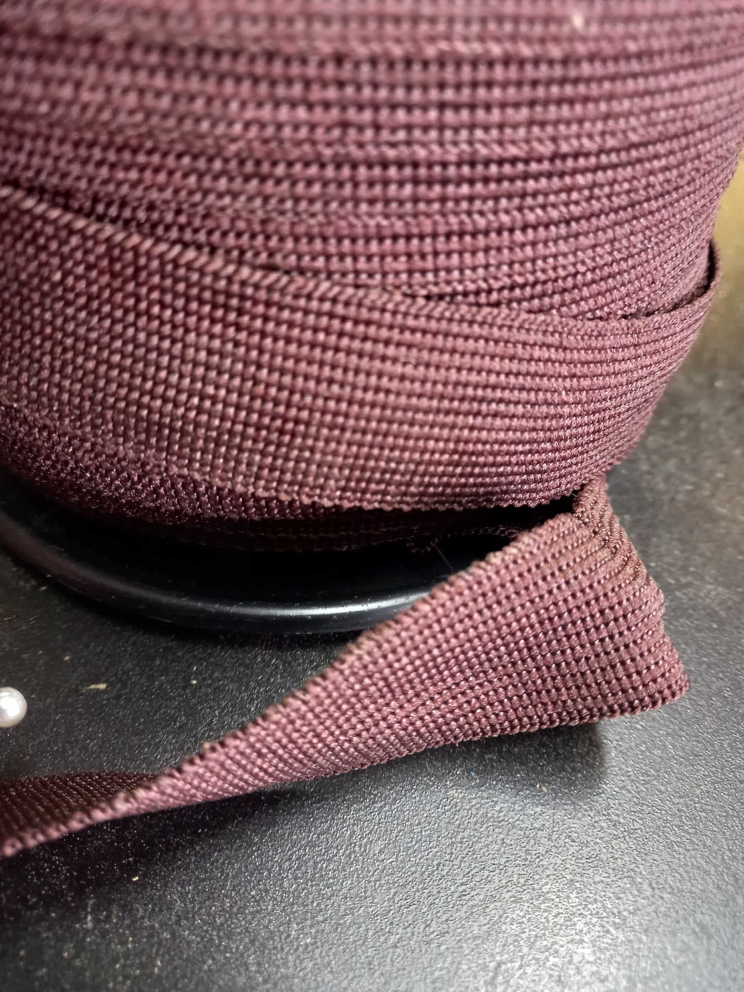 25mm Knitted  Nylon Tape -  Brown