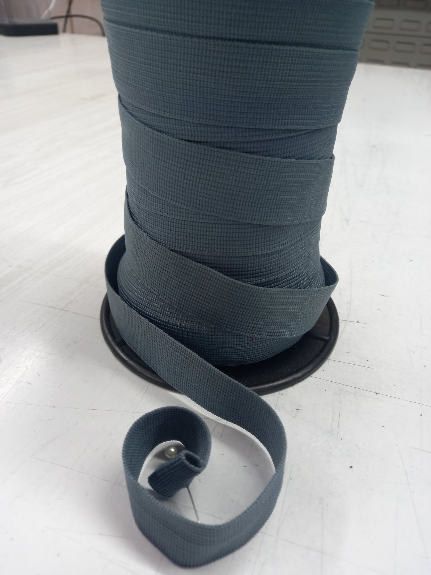 25mm Knitted   Nylon Tape -  Dark Grey