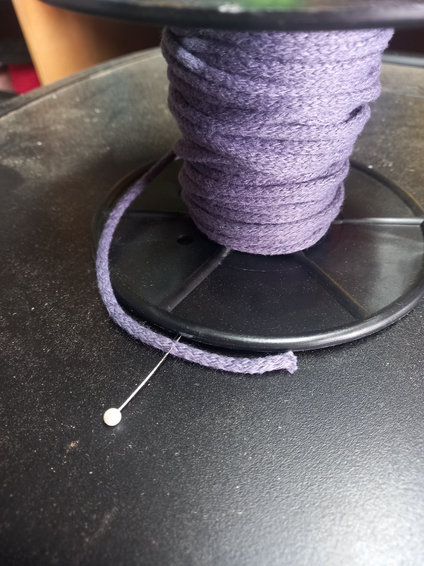 4mm Knitted Acrylic Cord - Charcoal