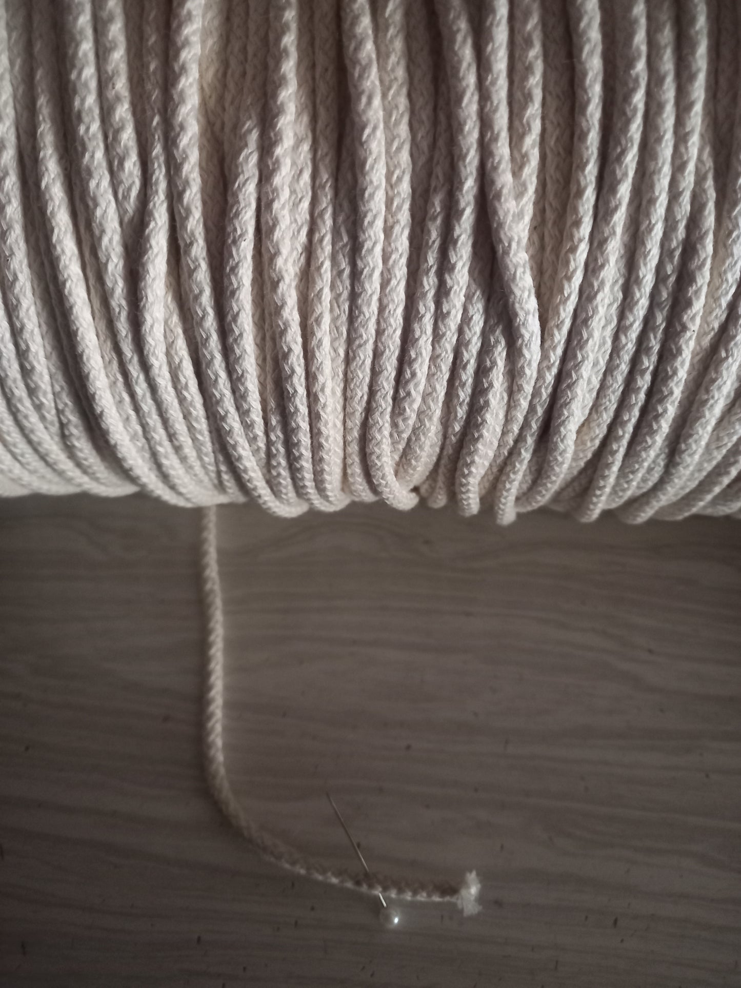 4mm knitted Cotton Cord -Raw(Natural)