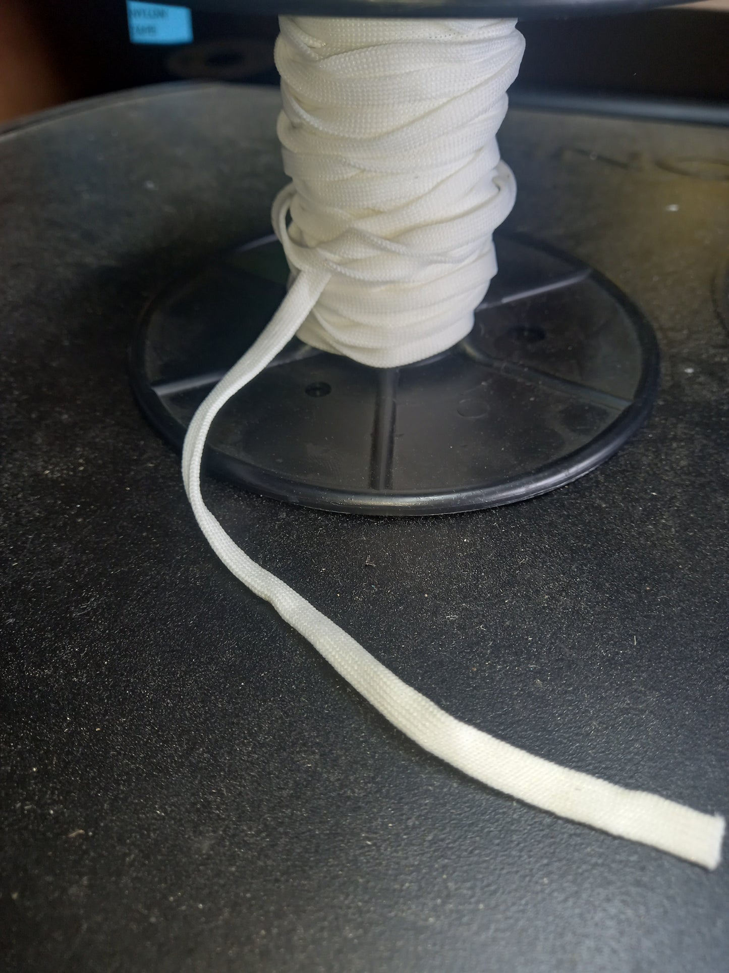 6mm Knitted Nylon tape - White