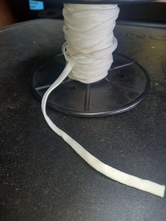 6mm Knitted Nylon tape - White
