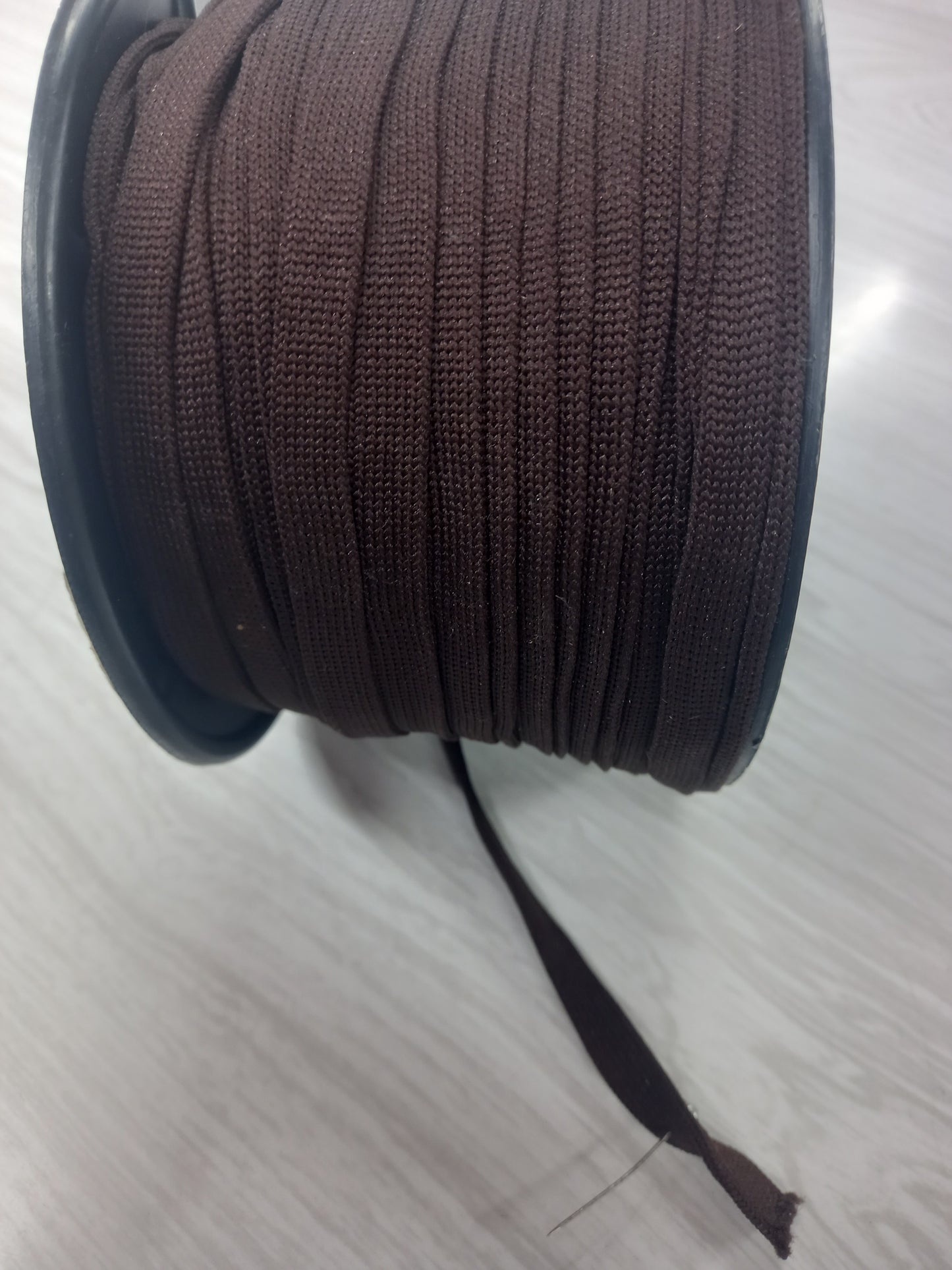 8mm Knitted Nylon tape - Brown