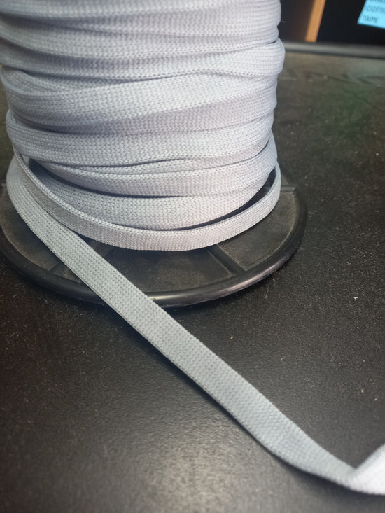 10mm knitted Nylon hollow tape -Light Grey