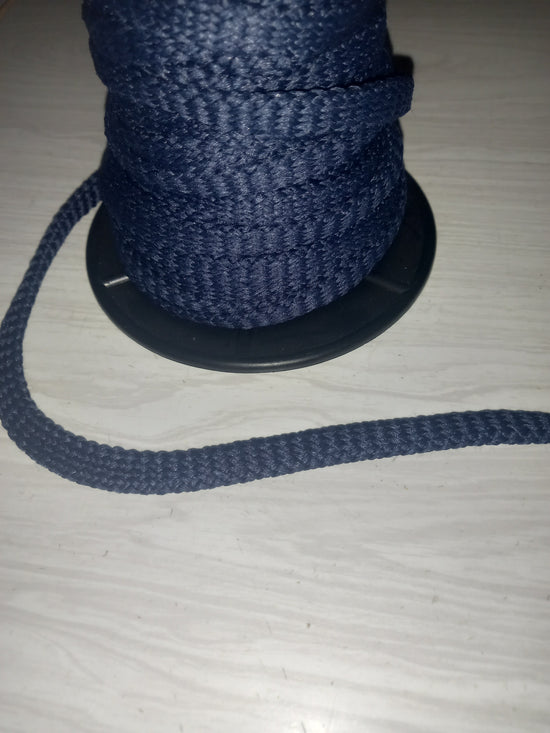 12mm knitted Polyester Hollow Tape - navy