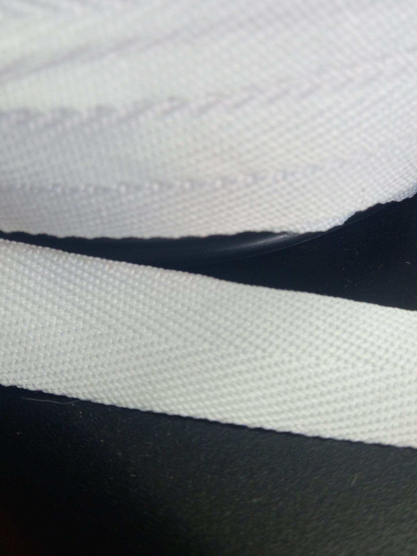 19mm Knitted poly/cotton webbing/tape - white