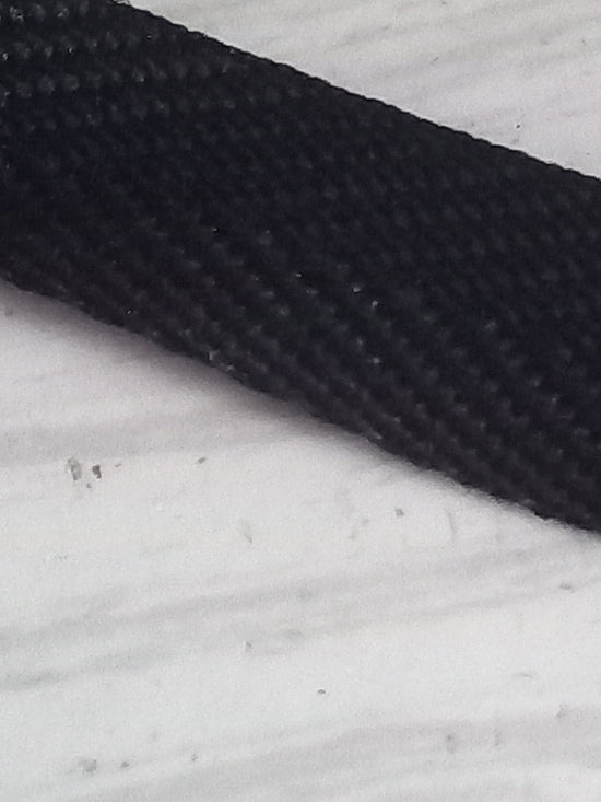 15mm Knitted poly/cotton webbing/tape - Black