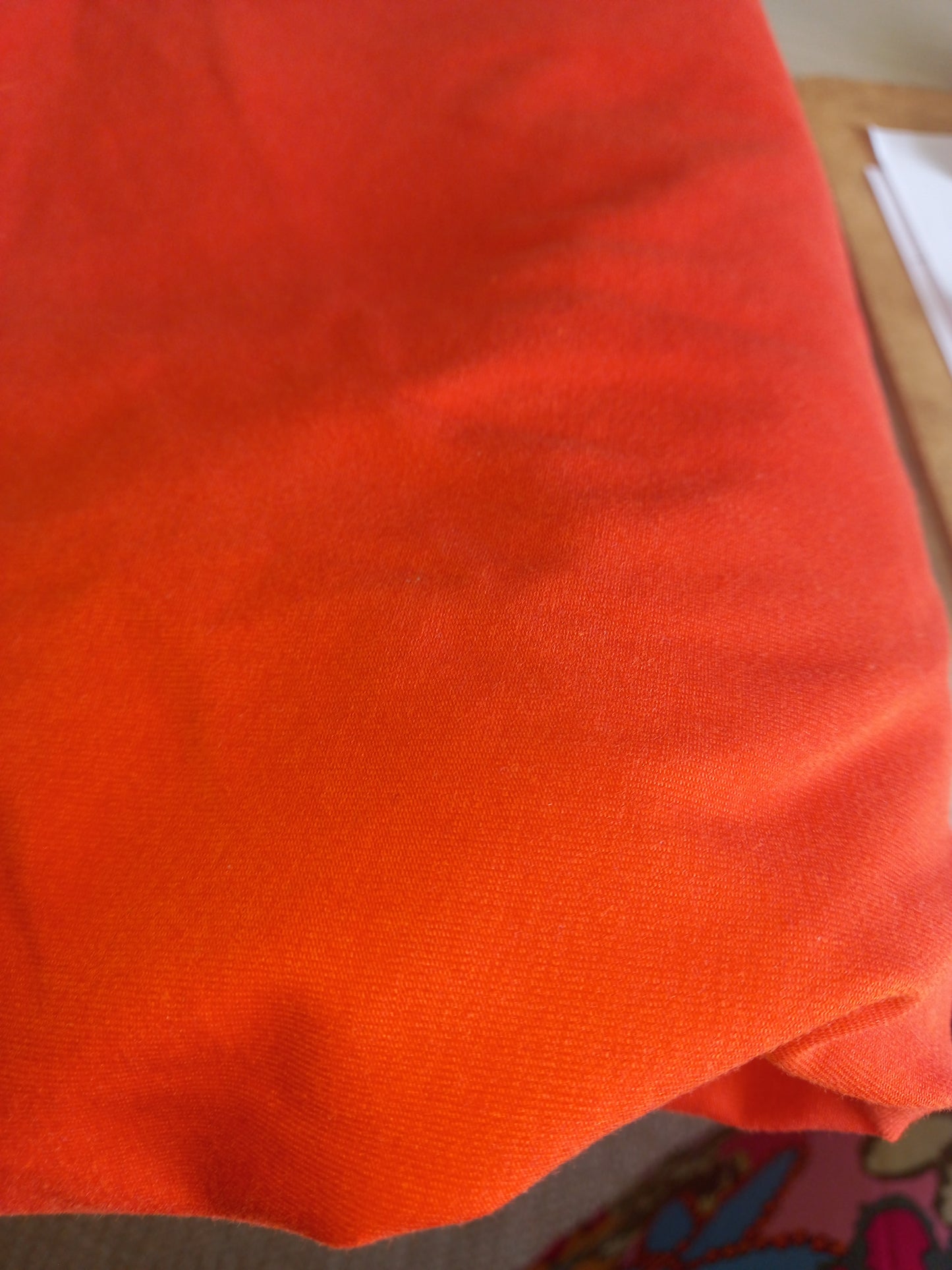 Orange Cotton Spandex - 95cm  remnant