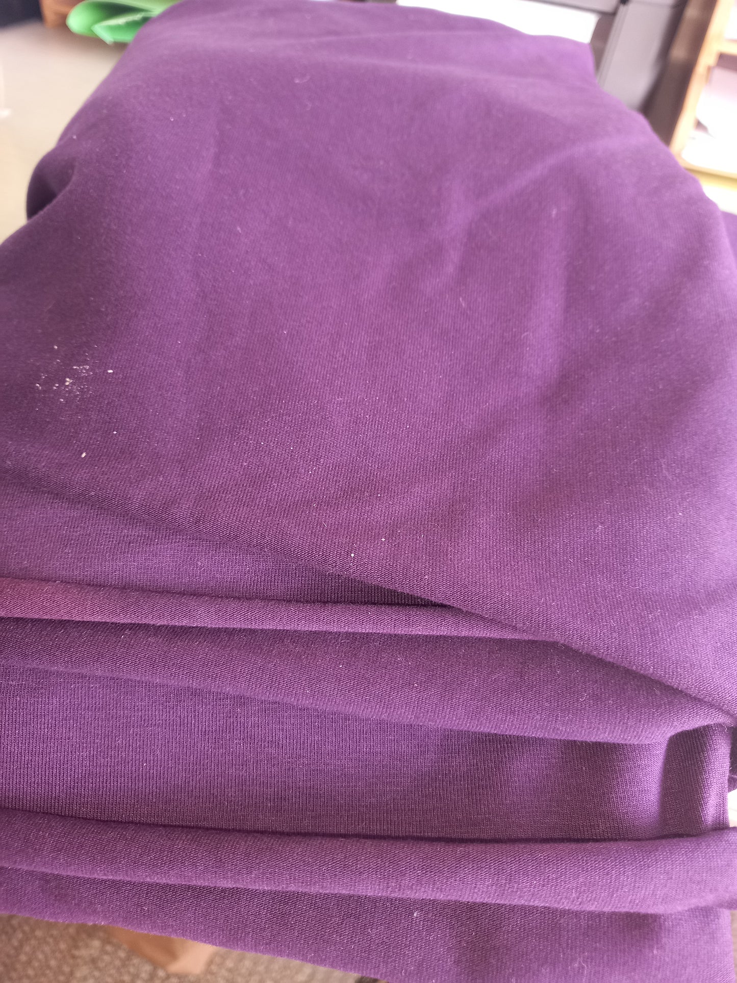 Purple Cotton spandex - 1metre 20 remnant