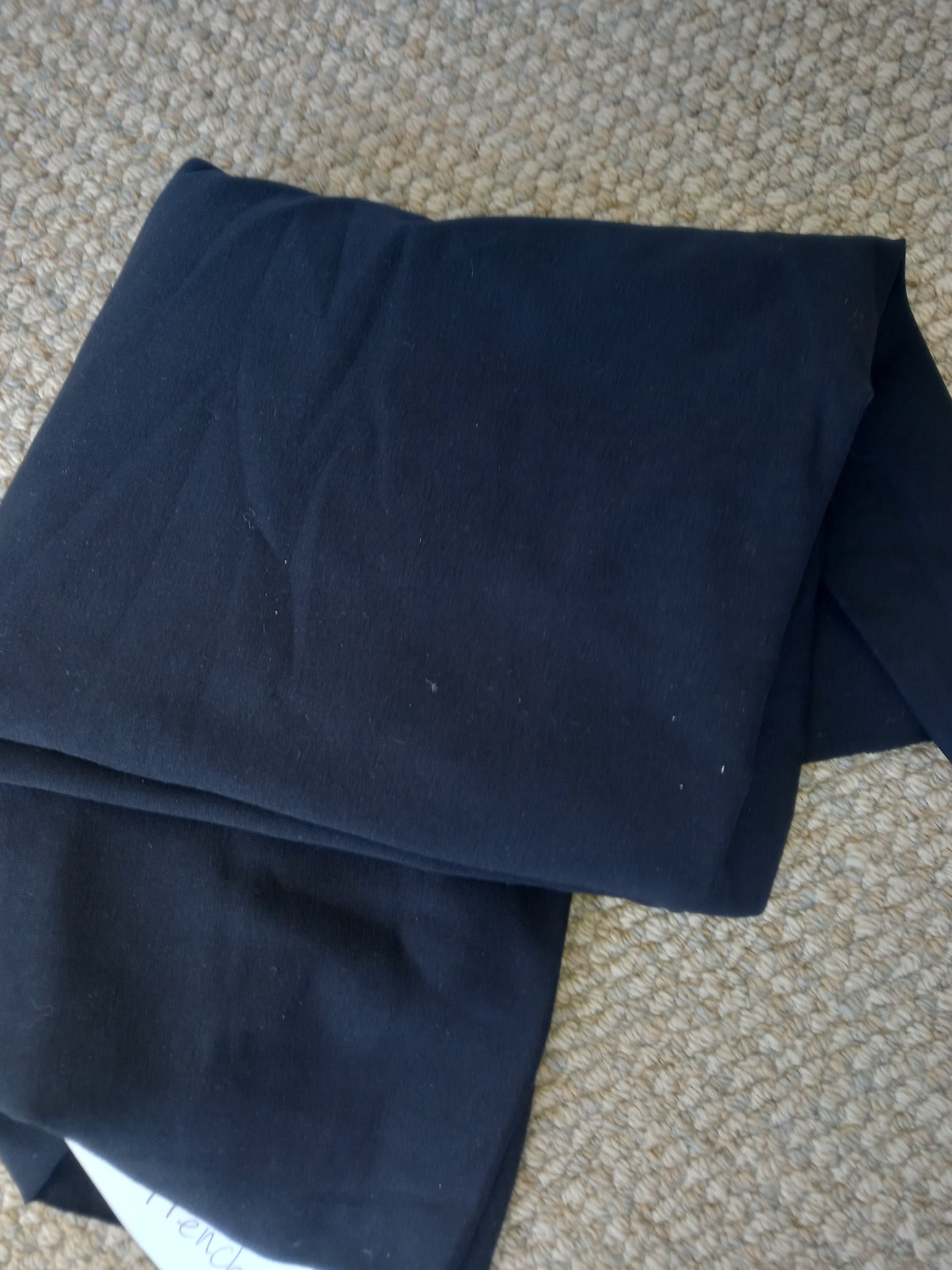 Black  French Terry - 1 .5 metres remnant