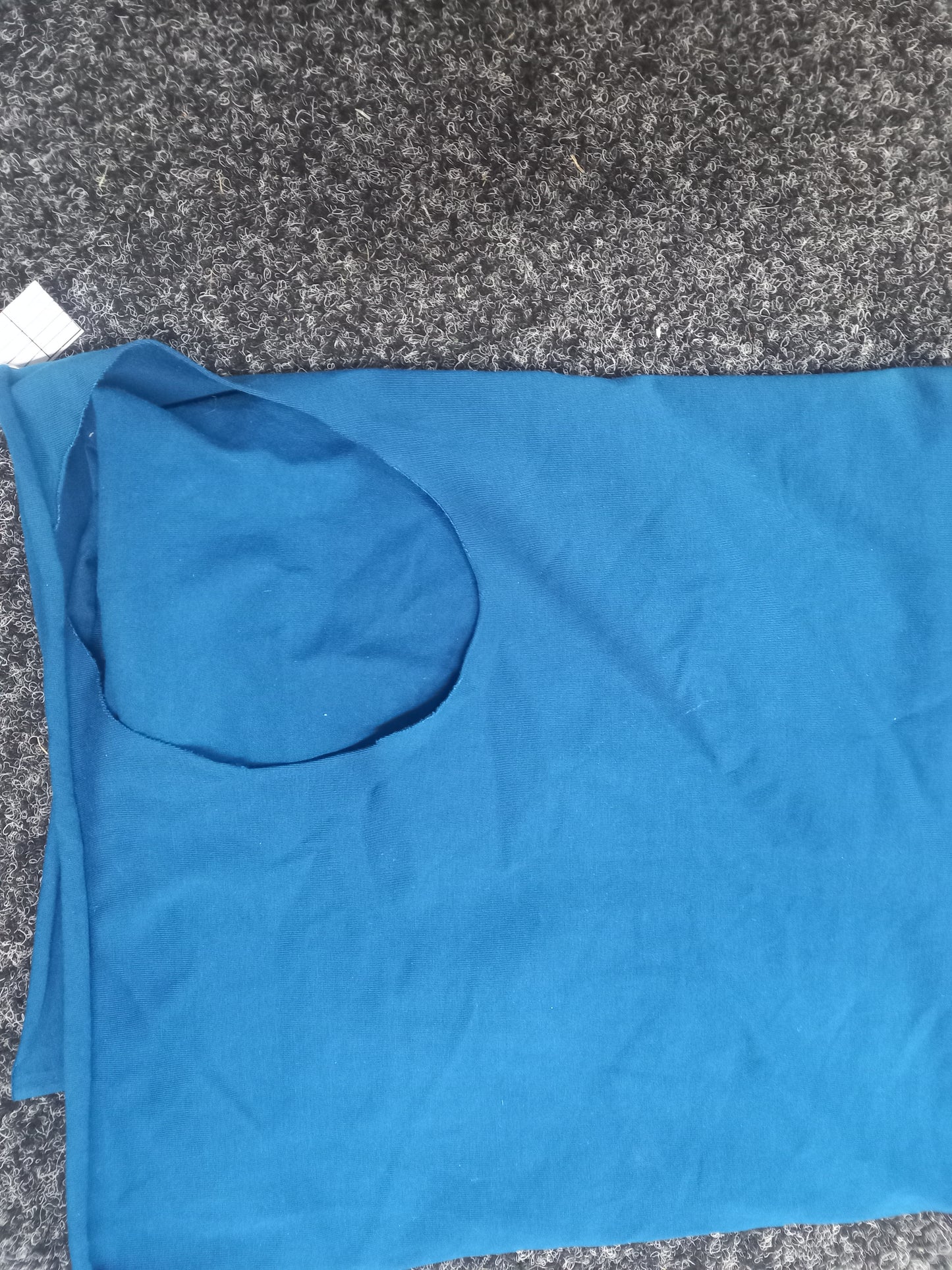 Teal  Cotton Spandex 40cm remnant