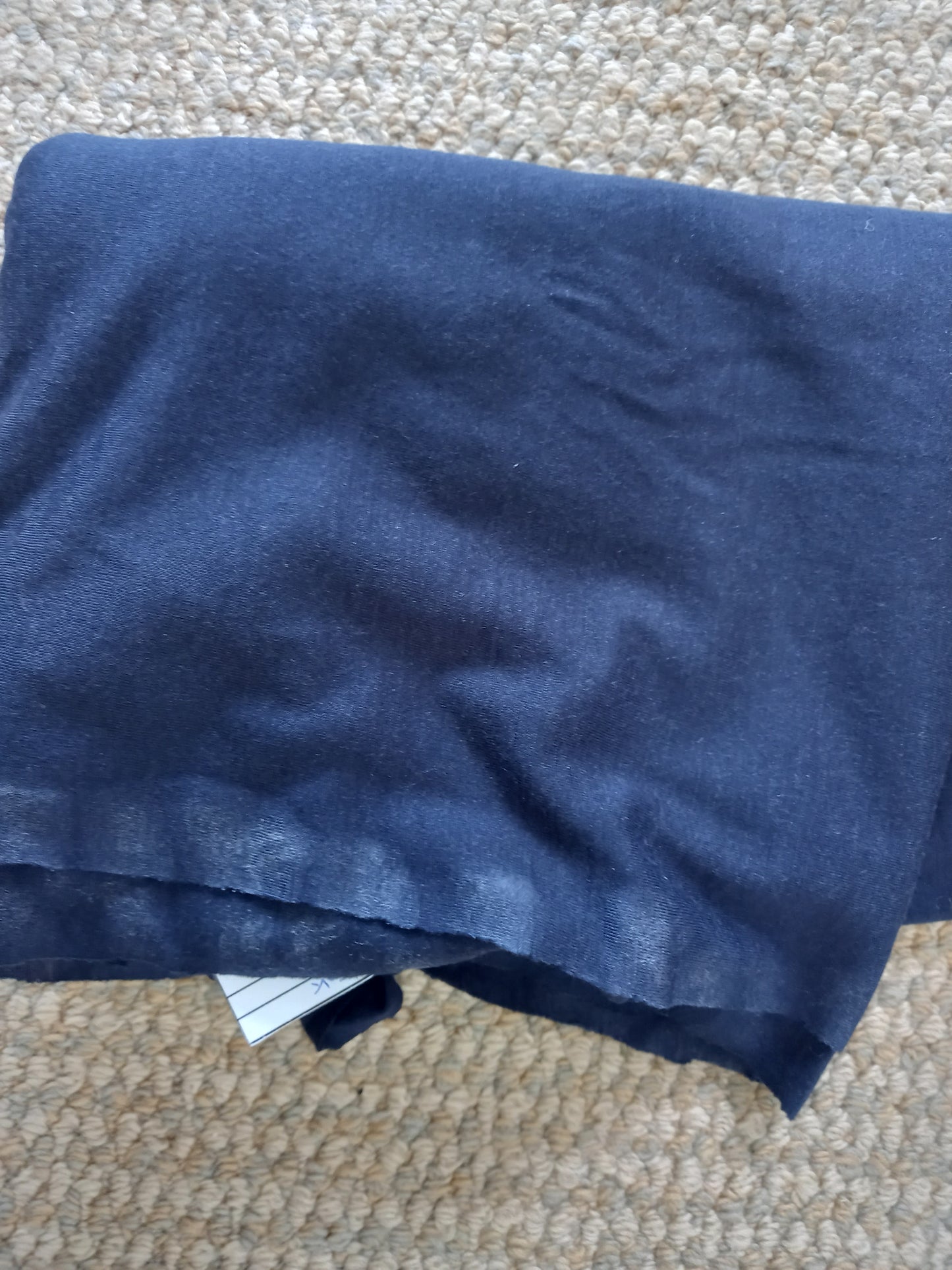 Navy 100% Merino - 1.2 metre remnant
