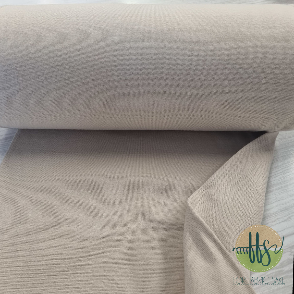 Beige Rib Velour Beige-Rib – Forfabricsake