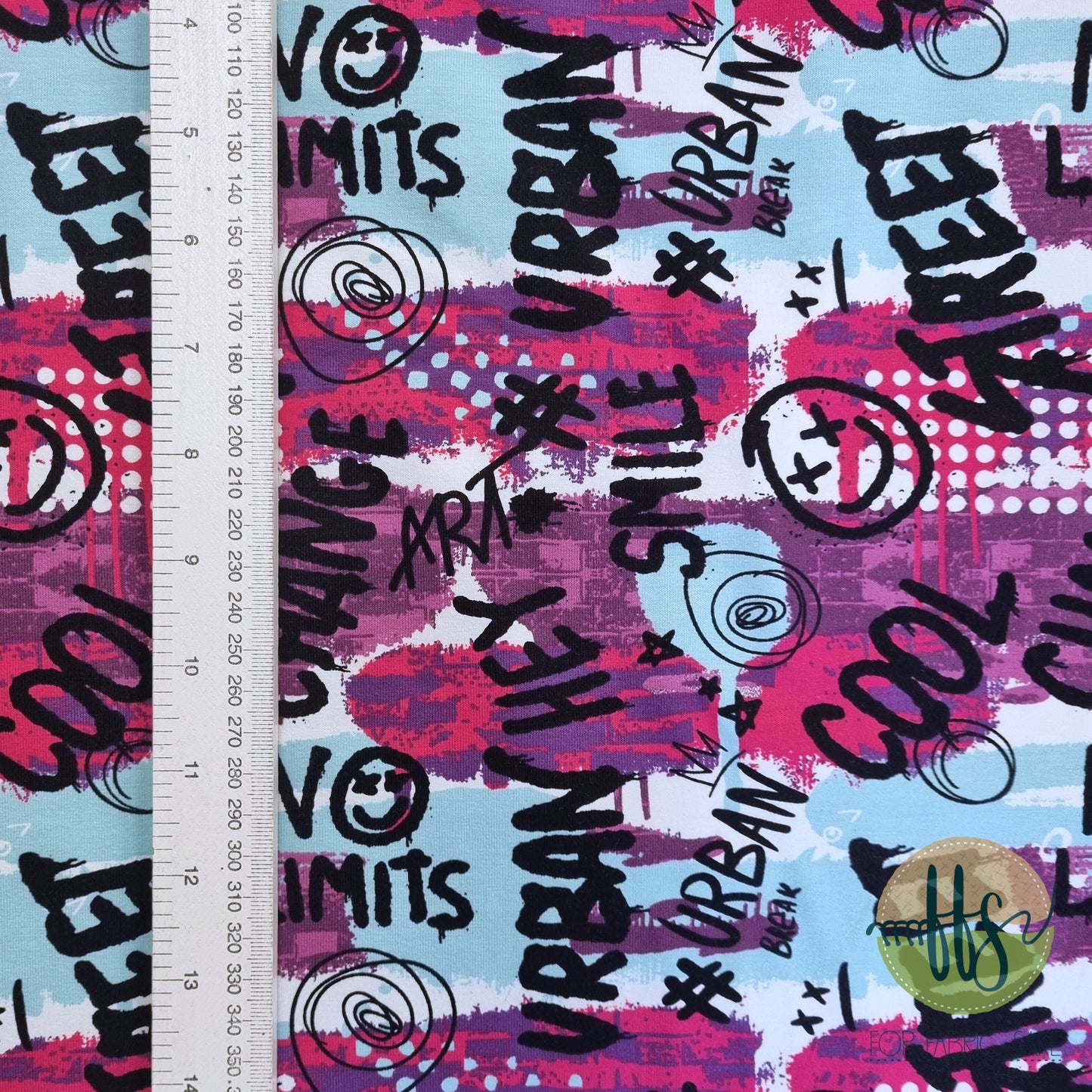 No Limits Graffiti Art- Cotton Spandex 215g