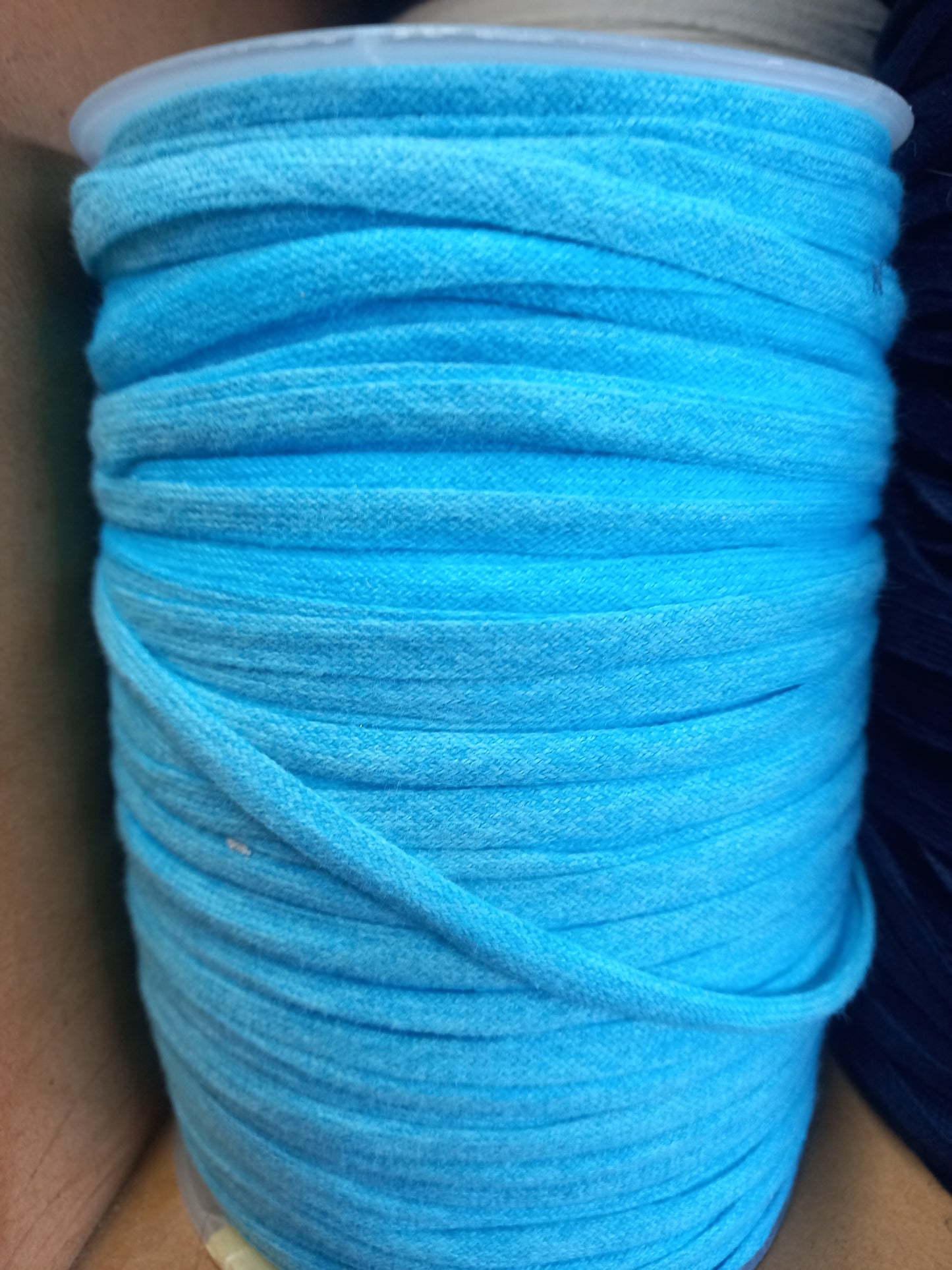 7mm Cotton Braided Tape  Turquoise