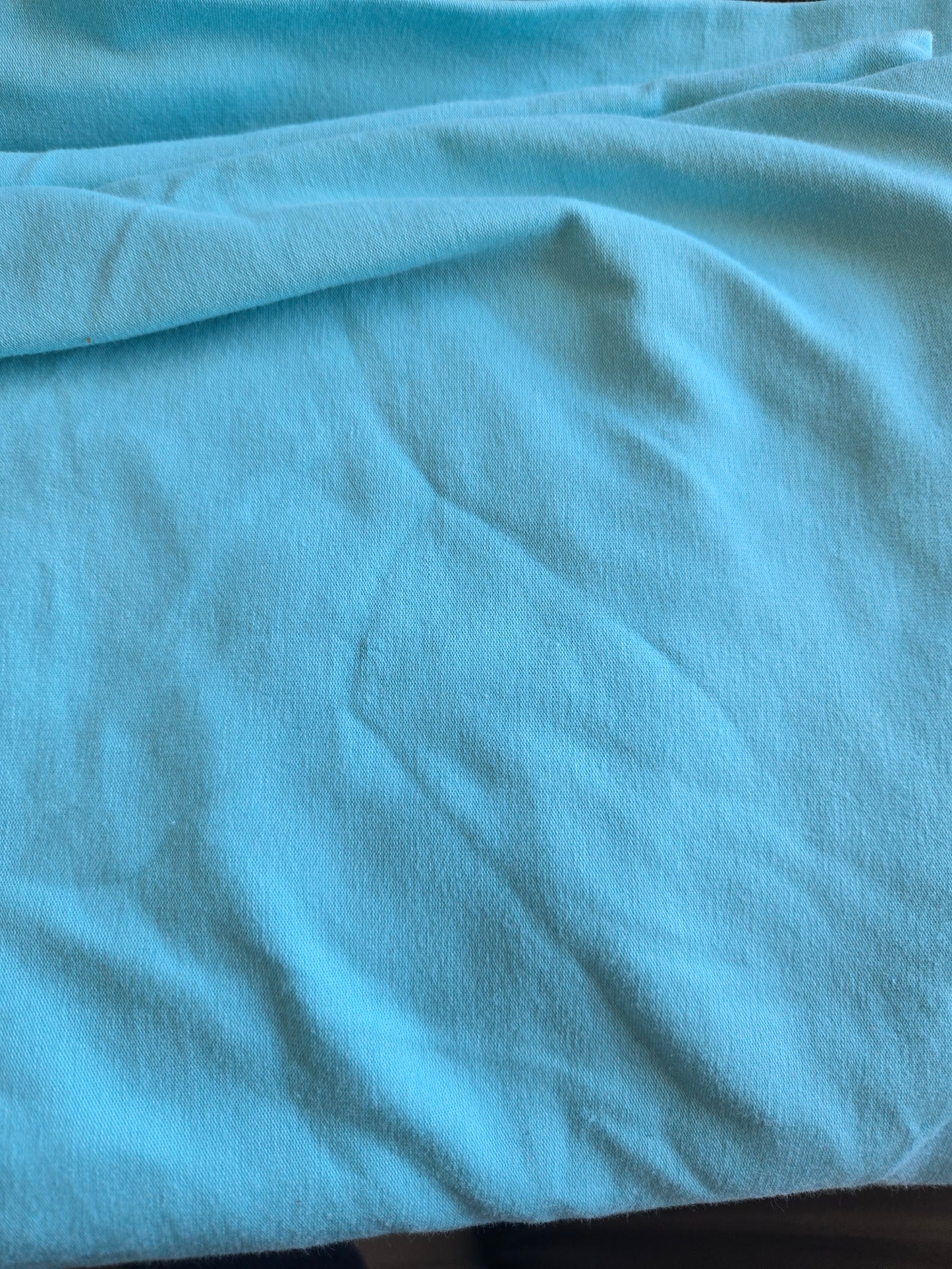Aqua - ORGANIC Cotton Spandex-200g -1 meter remnant