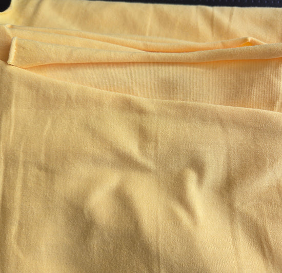 Yellow - ORGANIC Cotton Spandex-200g -1 meter remnant