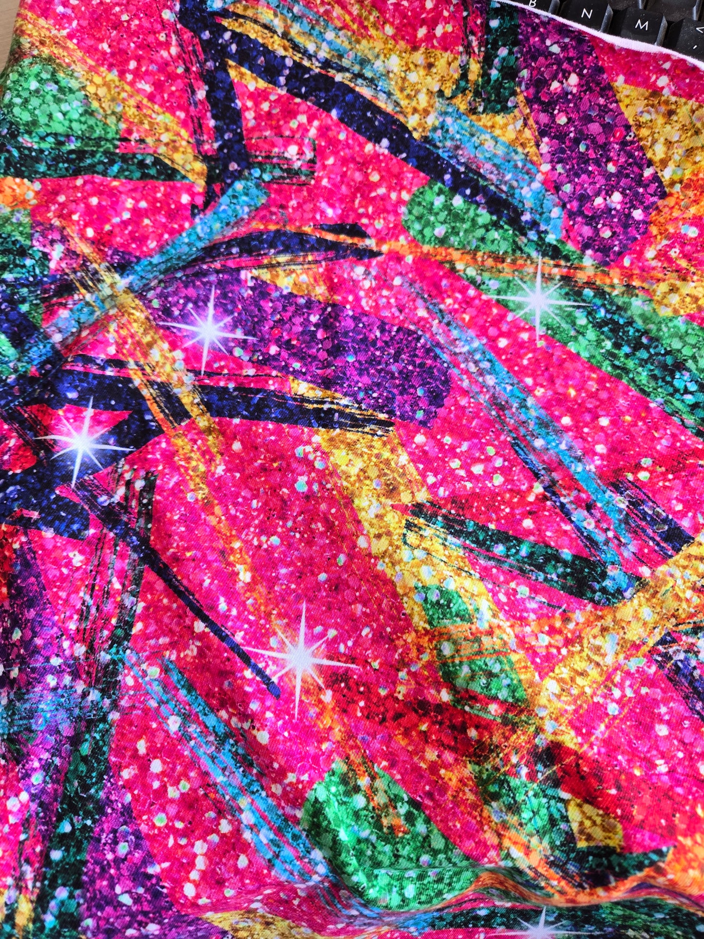 Brush Strokes -  Cotton Spandex-200g  -   35cm Piece