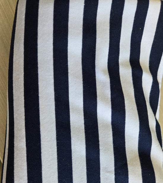 Ink and White -  Cotton Spandex-200g  -   1 Meter Piece