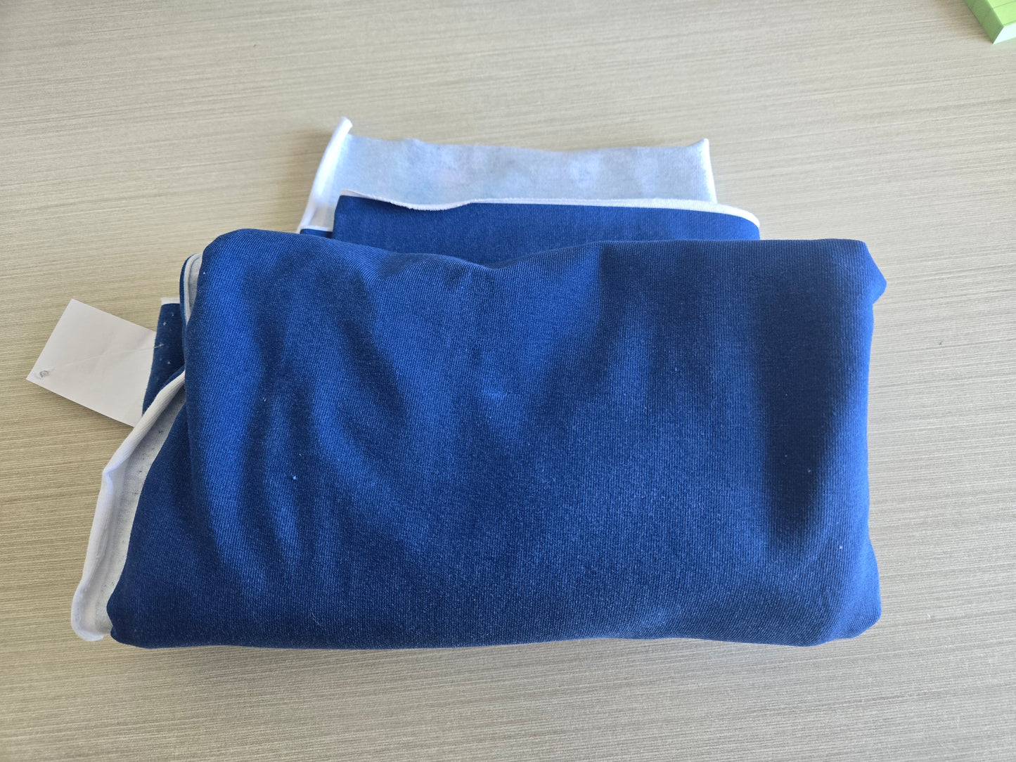 Blue  Cotton Spandex - 1 meter remnant