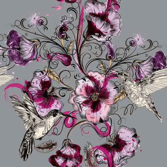 Humming Bird on Grey