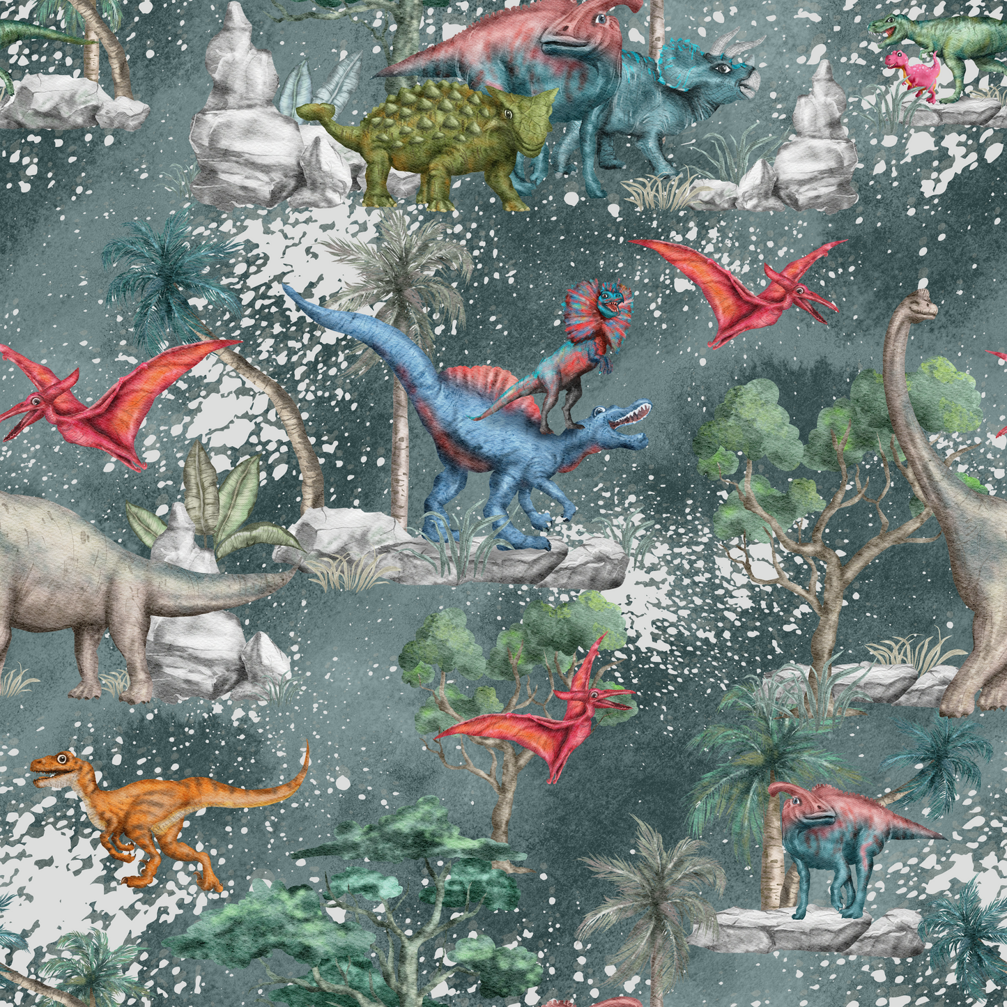 Watercolor Dinos